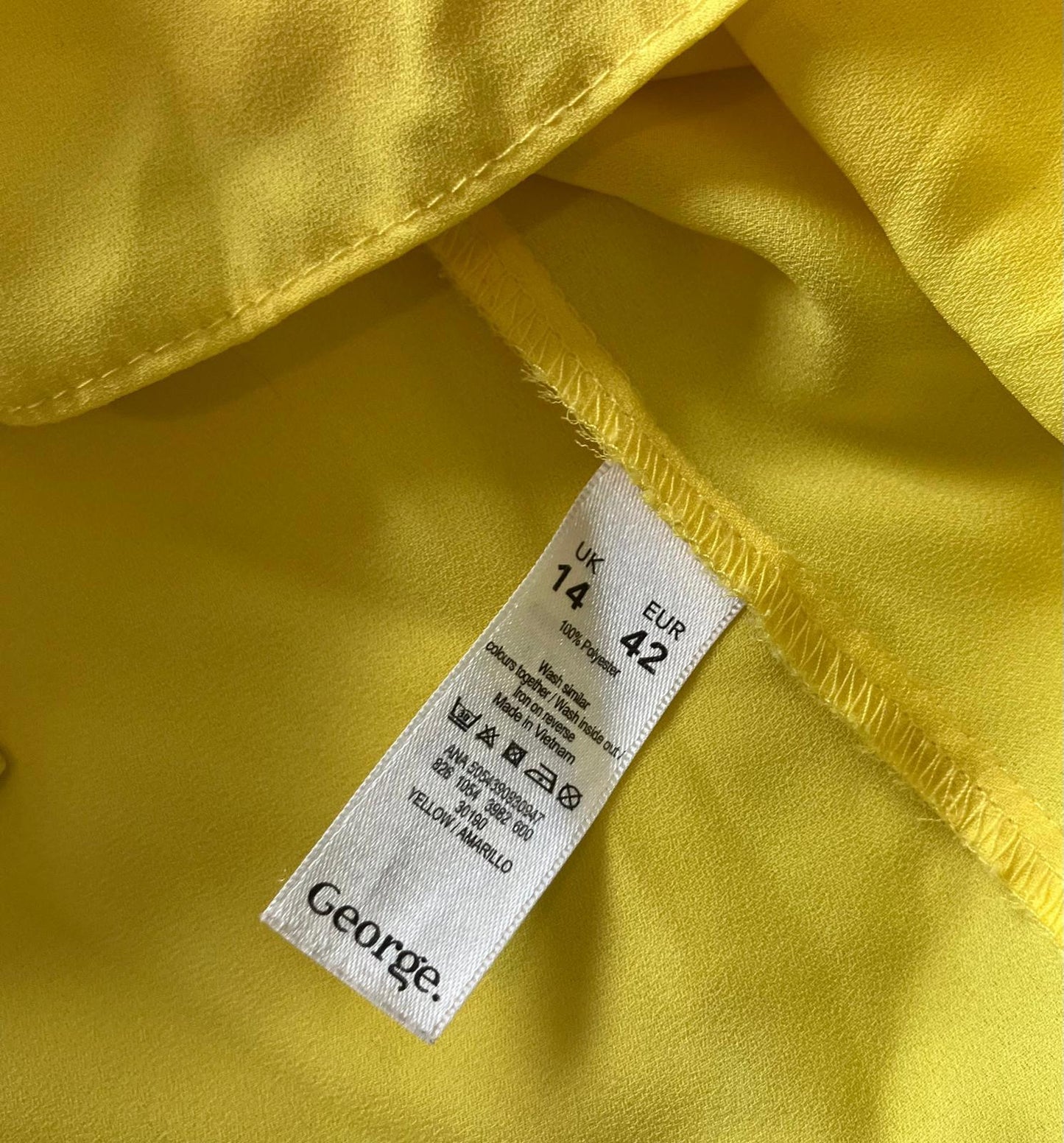 Bright Yellow Women's Long Sleeve Blouse with Zip Pocket