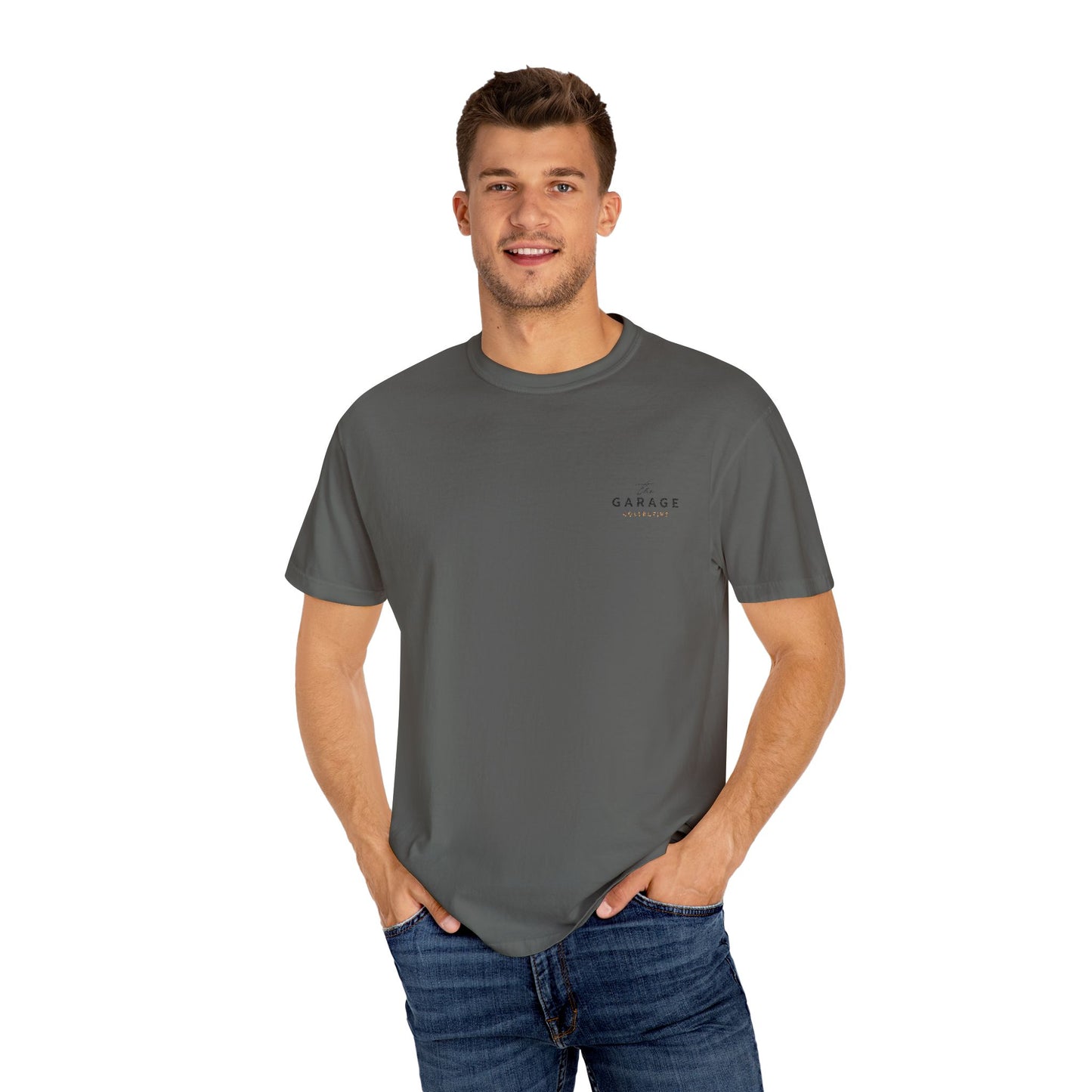 The Garage Collective Embroidered Unisex T-Shirt – Classic Softstyle Tee with Meaning