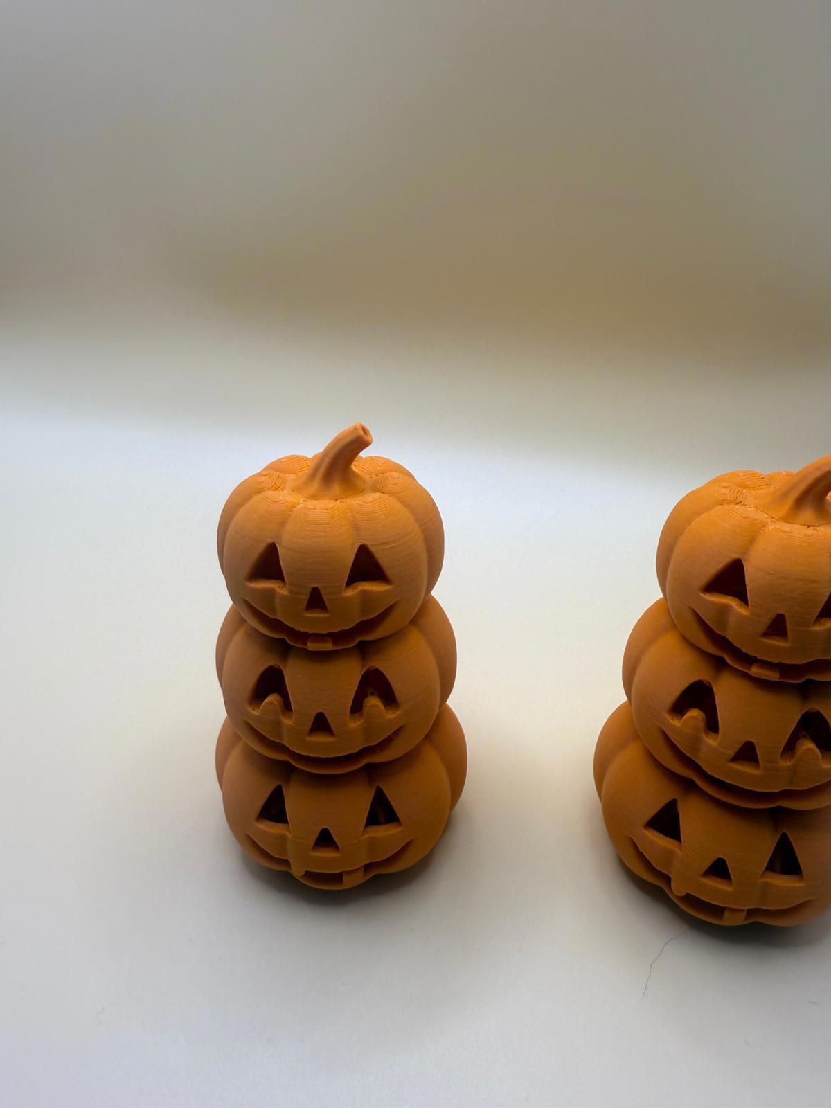 Stackable Halloween Pumpkin Decor - Set of 2