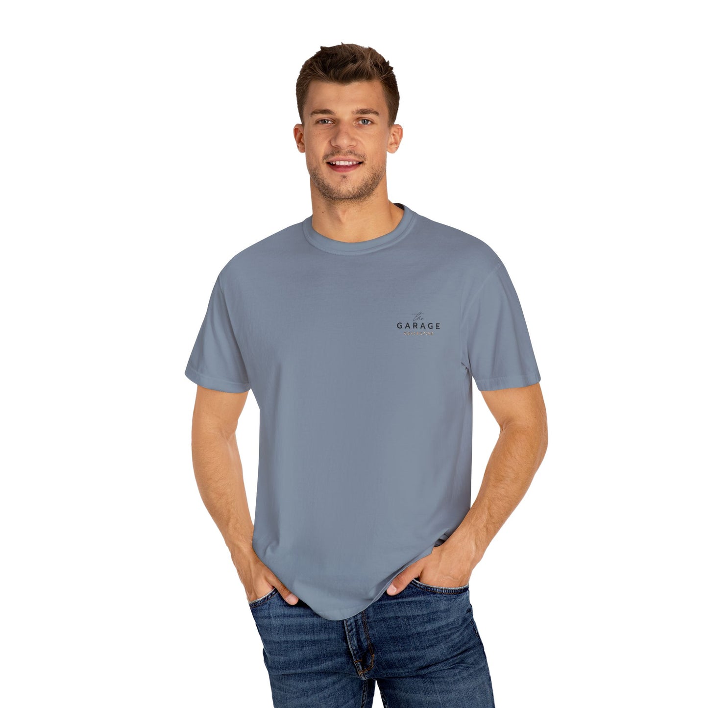 The Garage Collective Embroidered Unisex T-Shirt – Classic Softstyle Tee with Meaning