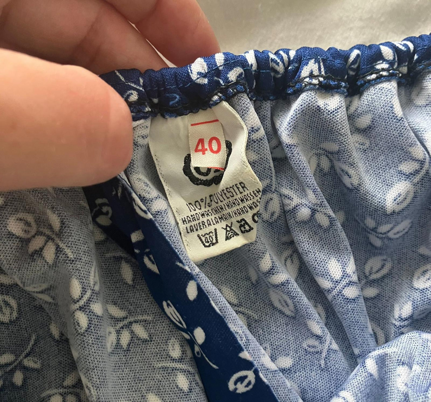 Lovely Navy Blue Floral Casual Dress with Ruffle Detail