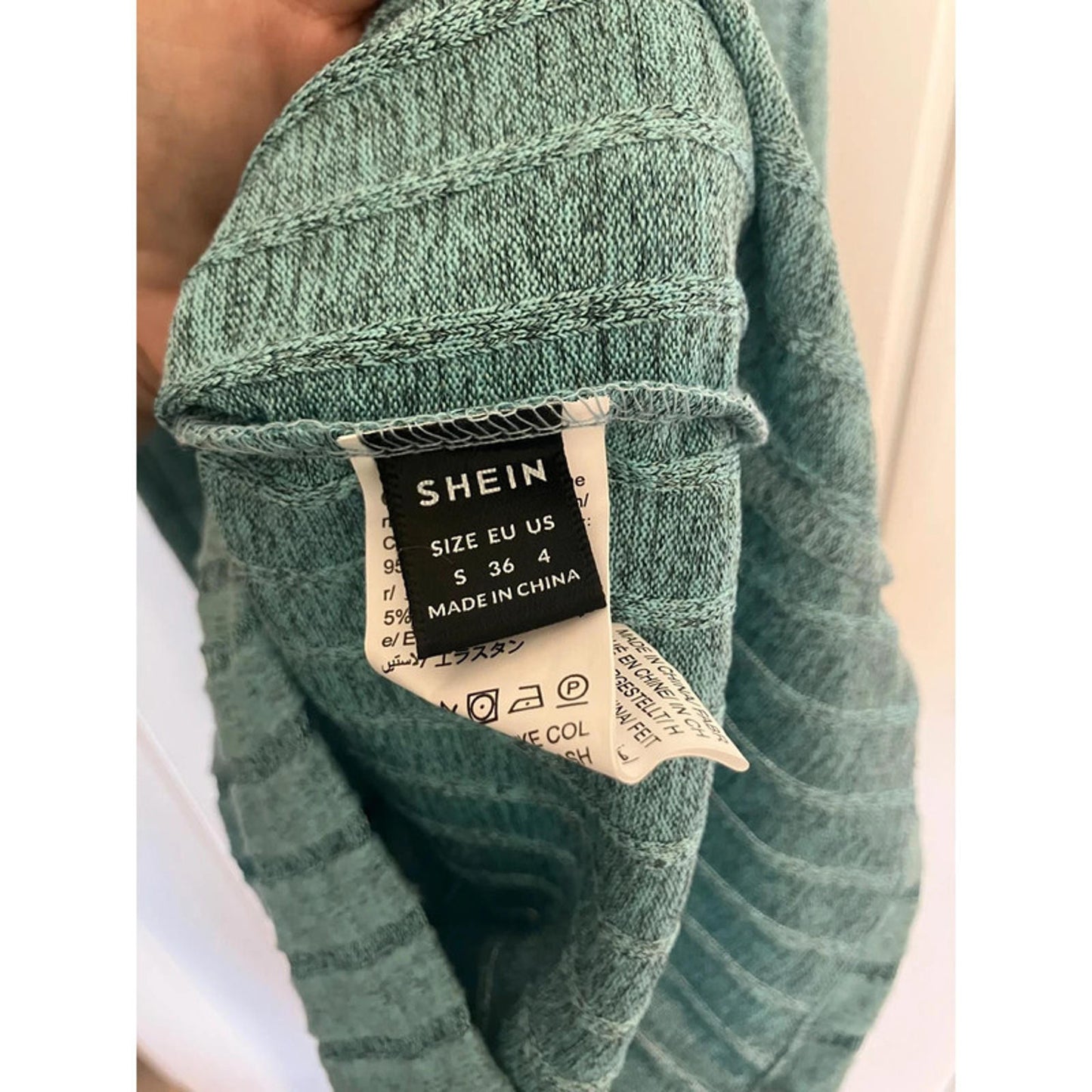 SHEIN Teal Ribbed Maxi Dress – UK 8 / Small