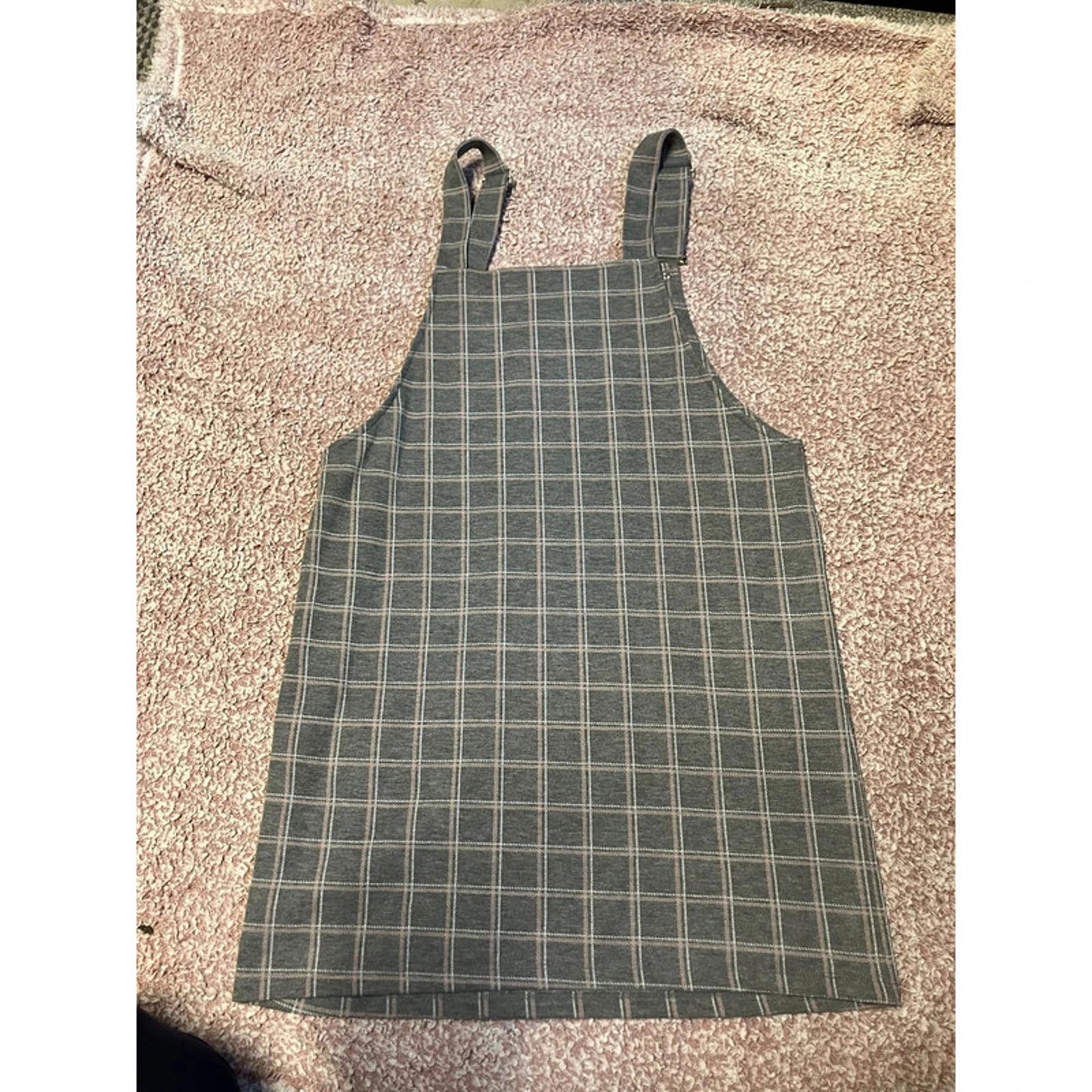 Select Grey Check Pinafore Dress UK 16