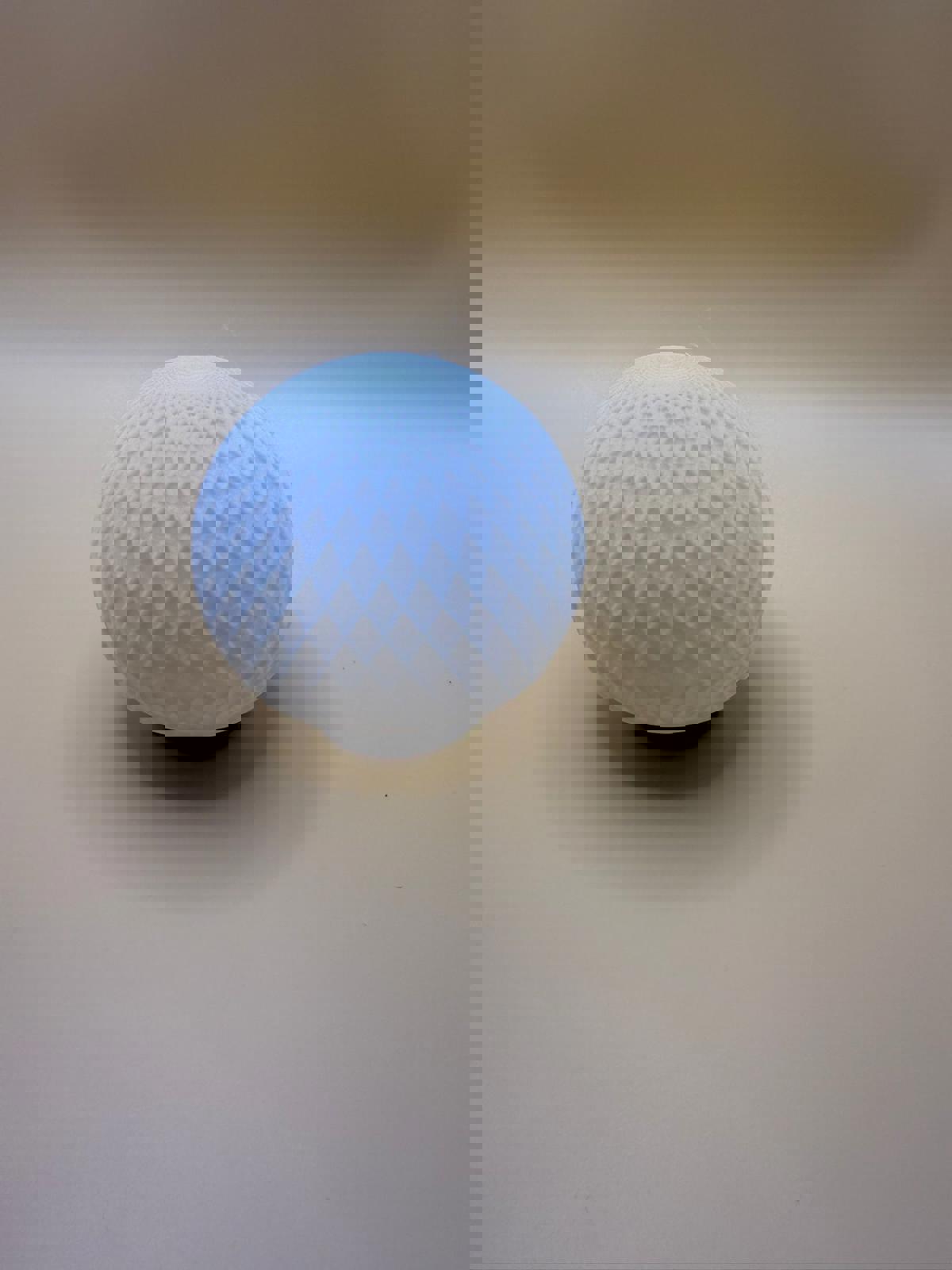 White Decorative Geometric Sphere Accent tea light