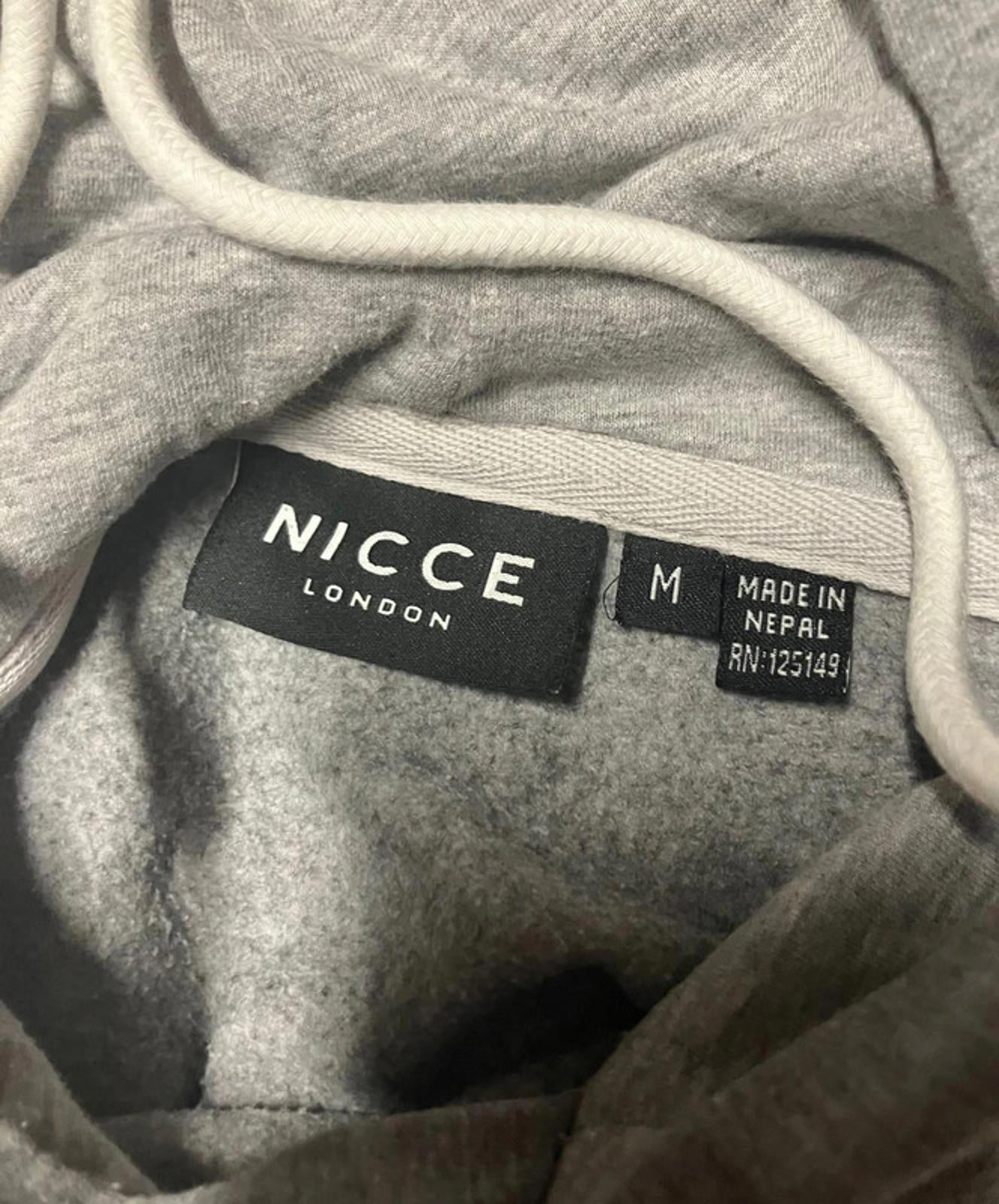 NICCE London Grey Hoodie with White Panels (M)
