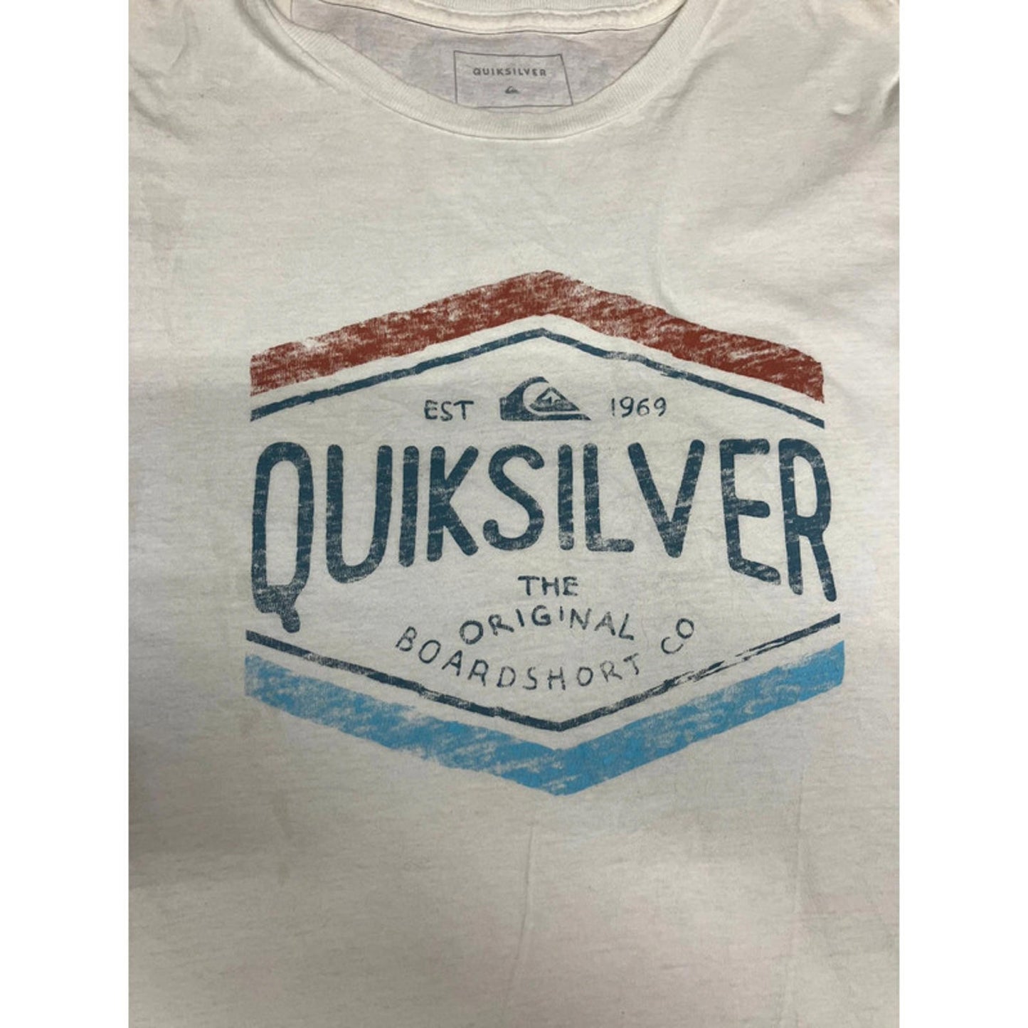 Quiksilver White Graphic T-Shirt – Men’s L