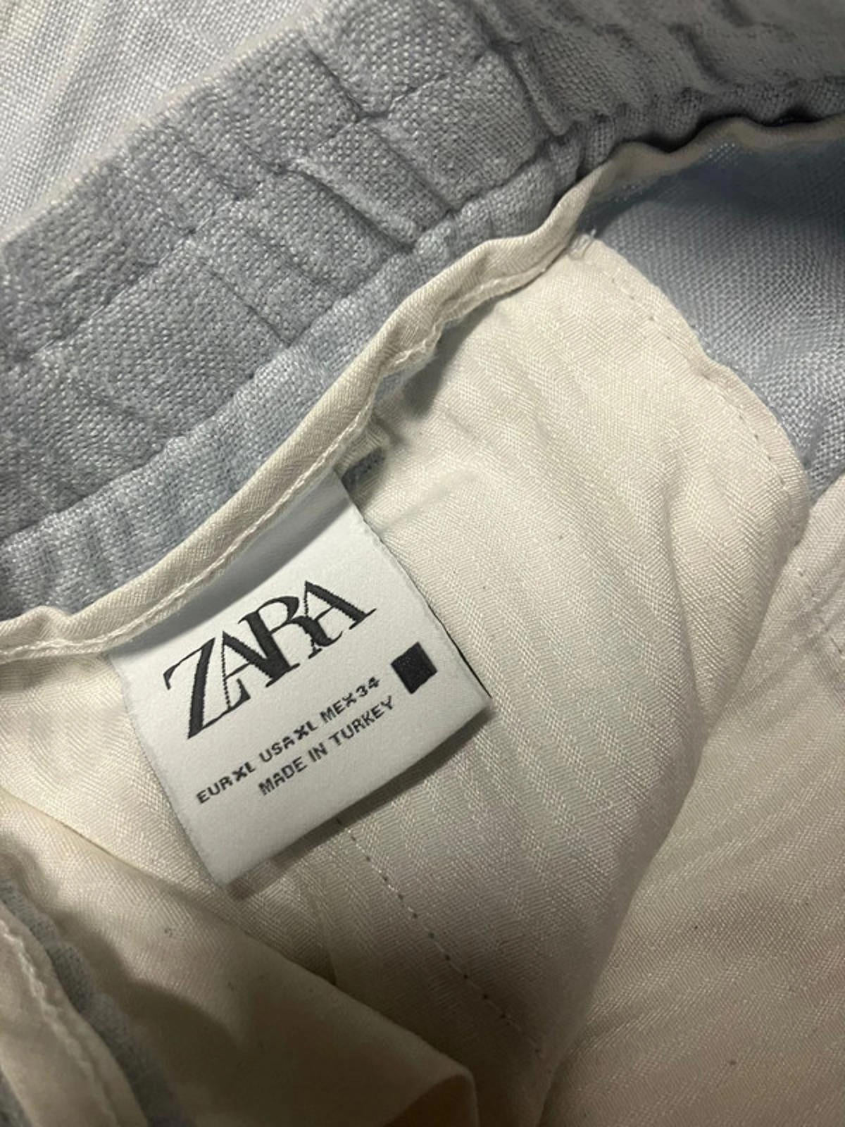 Zara Light Grey Linen Trousers XL (W34)