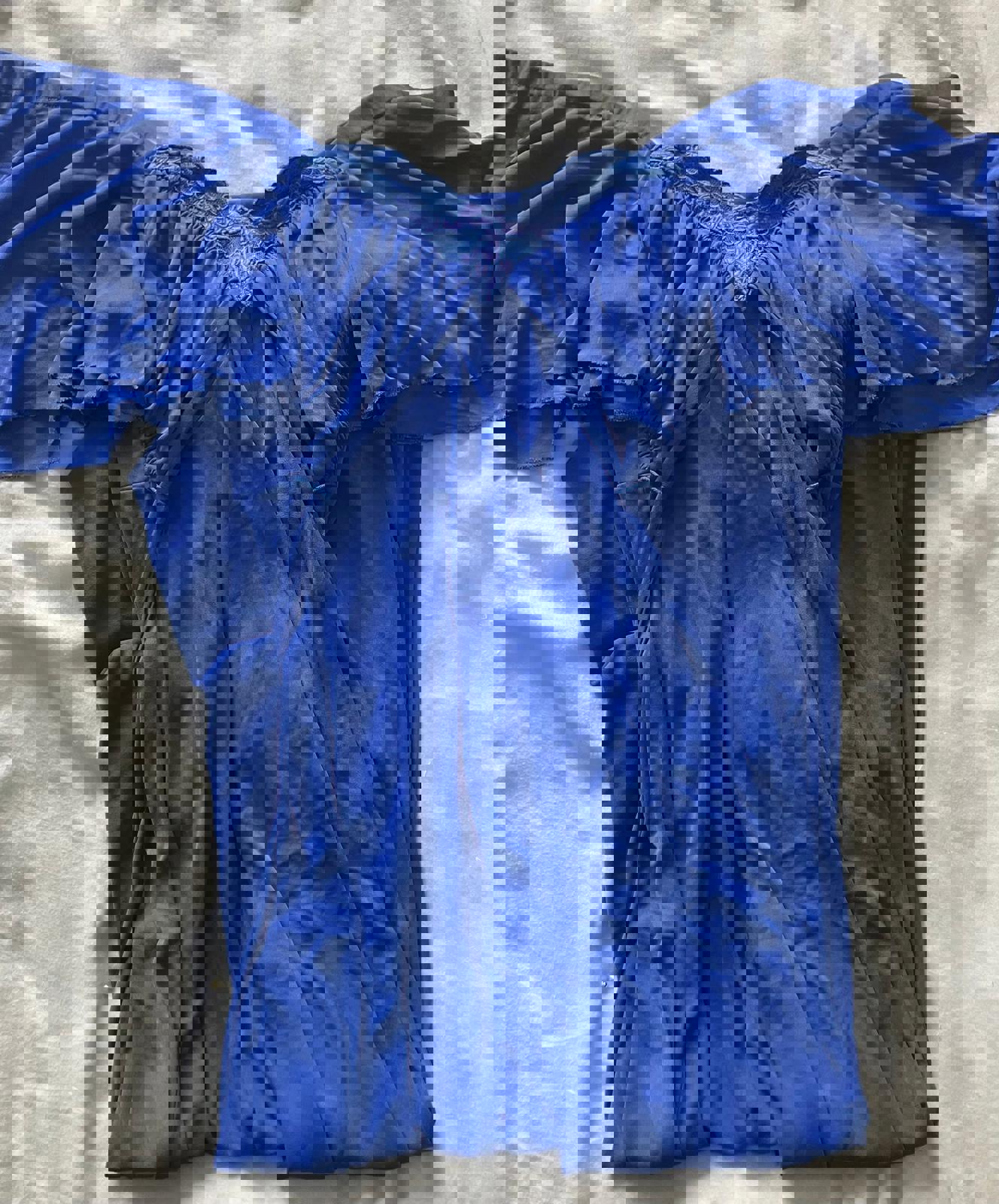 Lovely Blue Women's Maxi Dress with Lace Detail