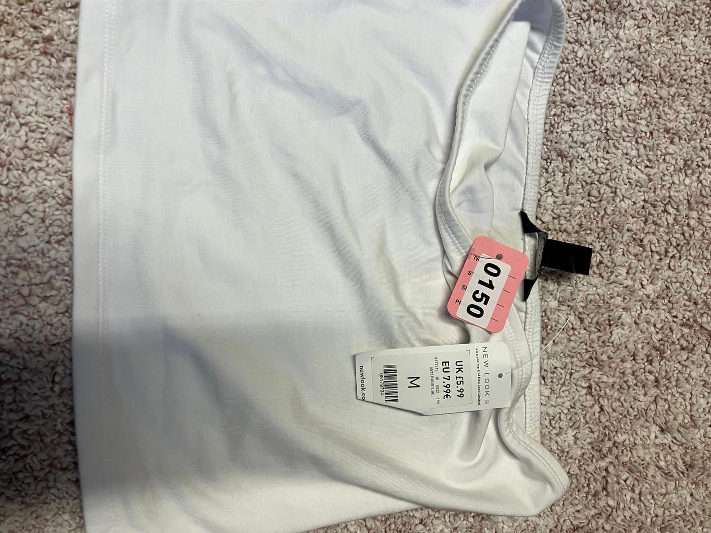 New Look White Tube Top – Size M – NWT