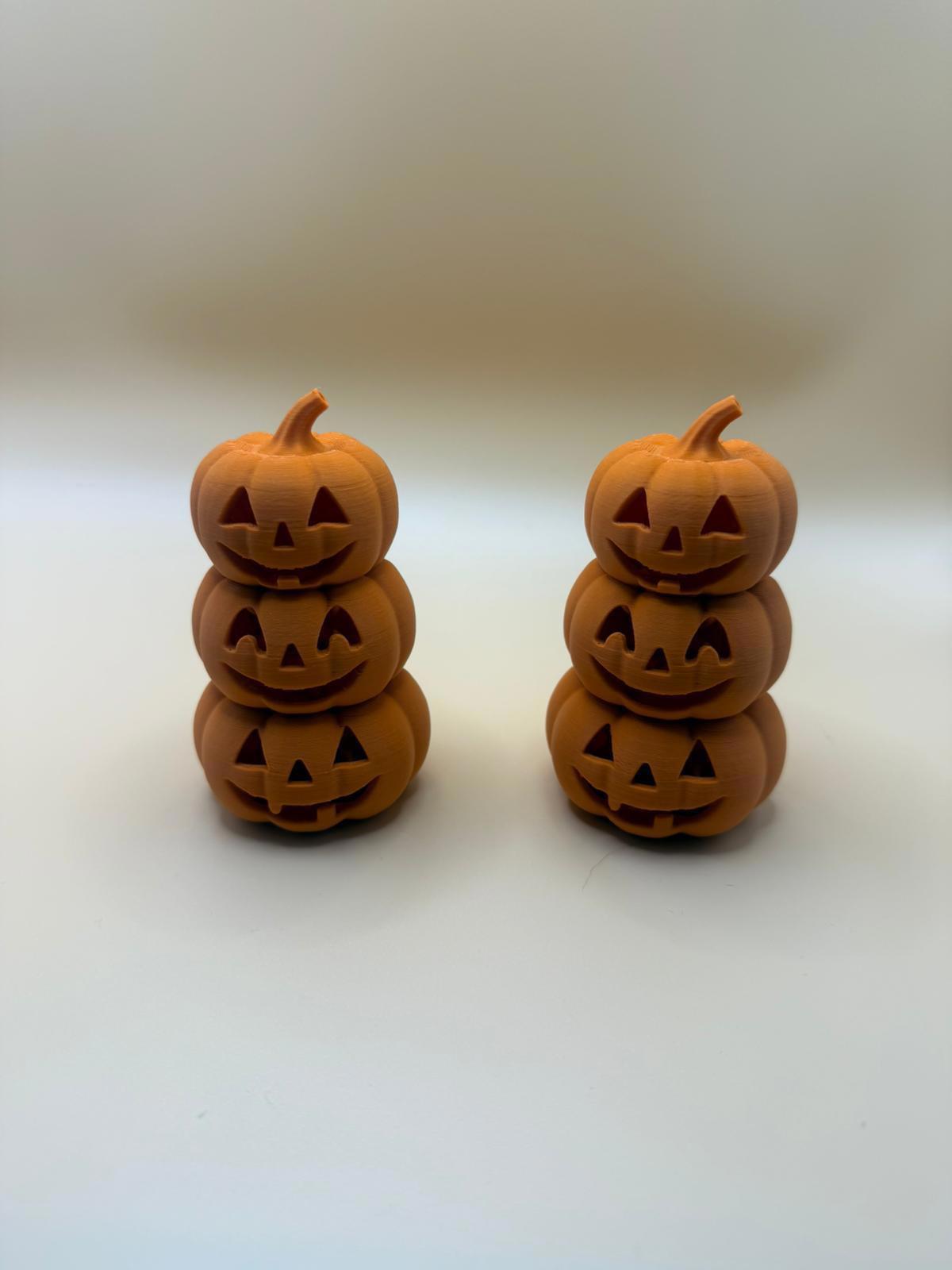 Stackable Halloween Pumpkin Decor - Set of 2