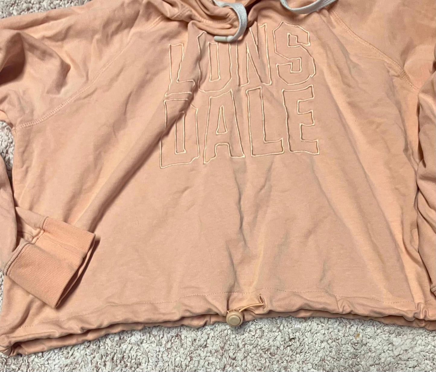 Lonsdale Peach Hoodie with Drawstring