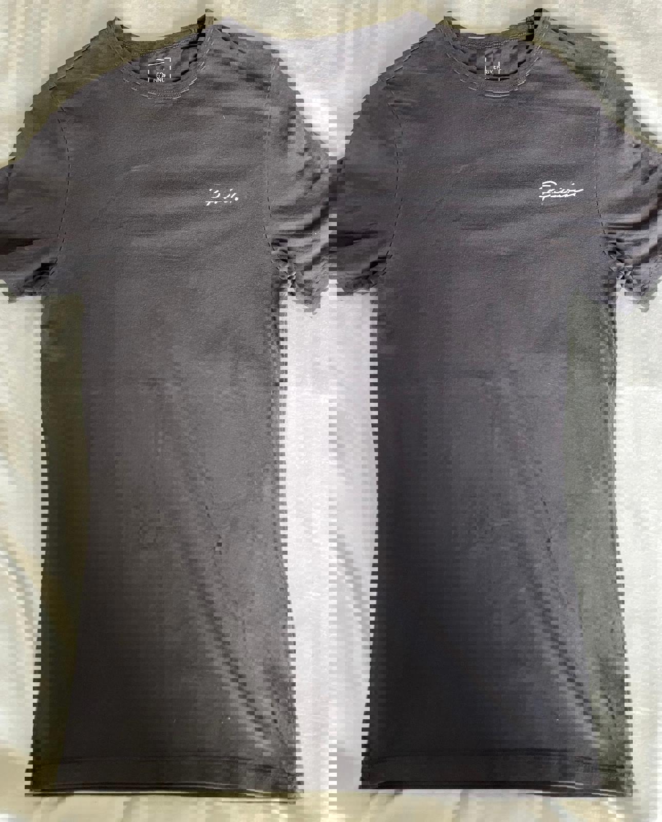 River Island Slim Fit Black T-Shirt - Small