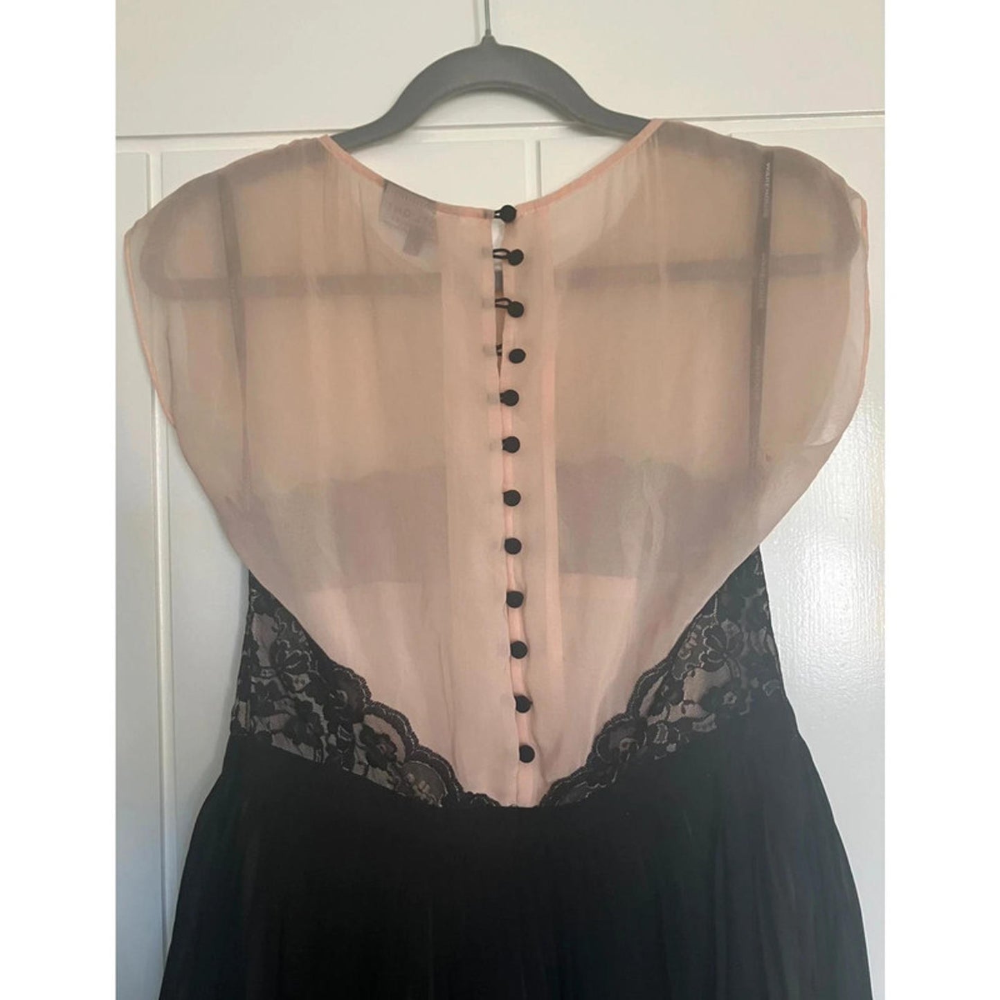 Spotlight by Warehouse Black Lace Midi Dress UK 14