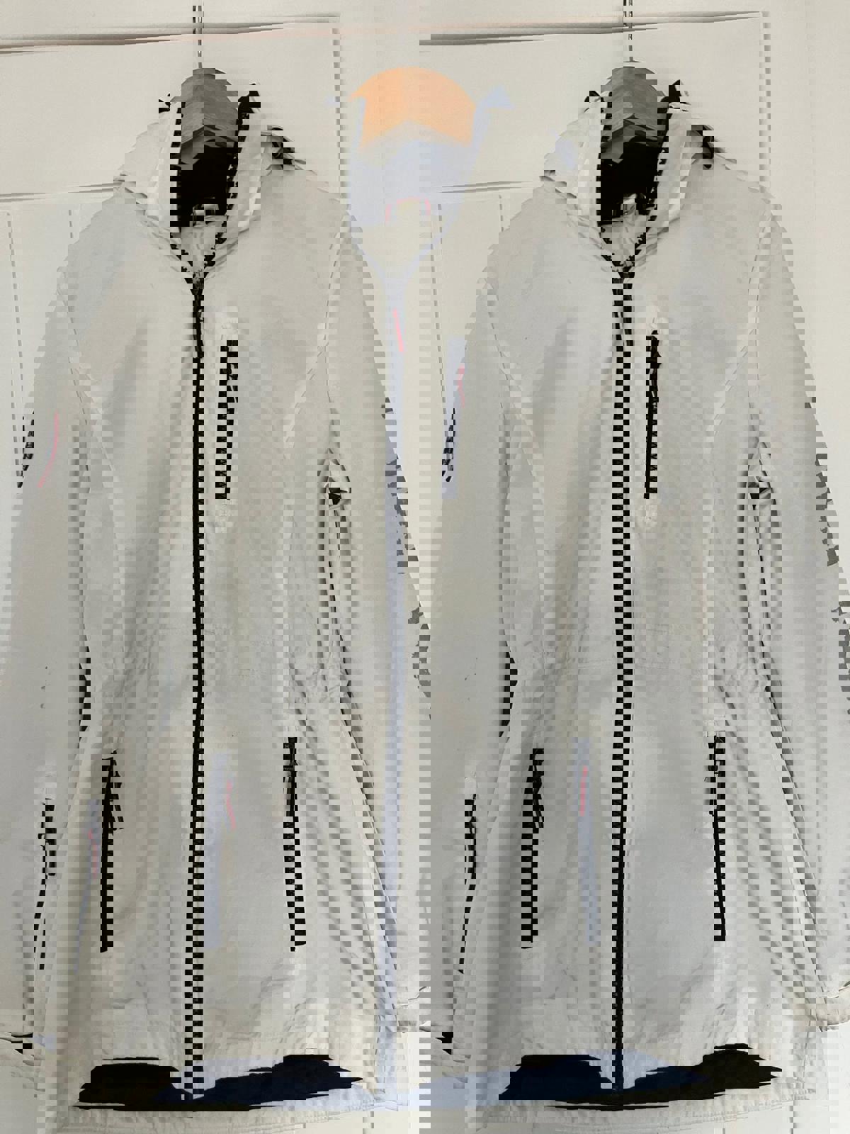 Lovely Women's White Utility Jacket with Hood