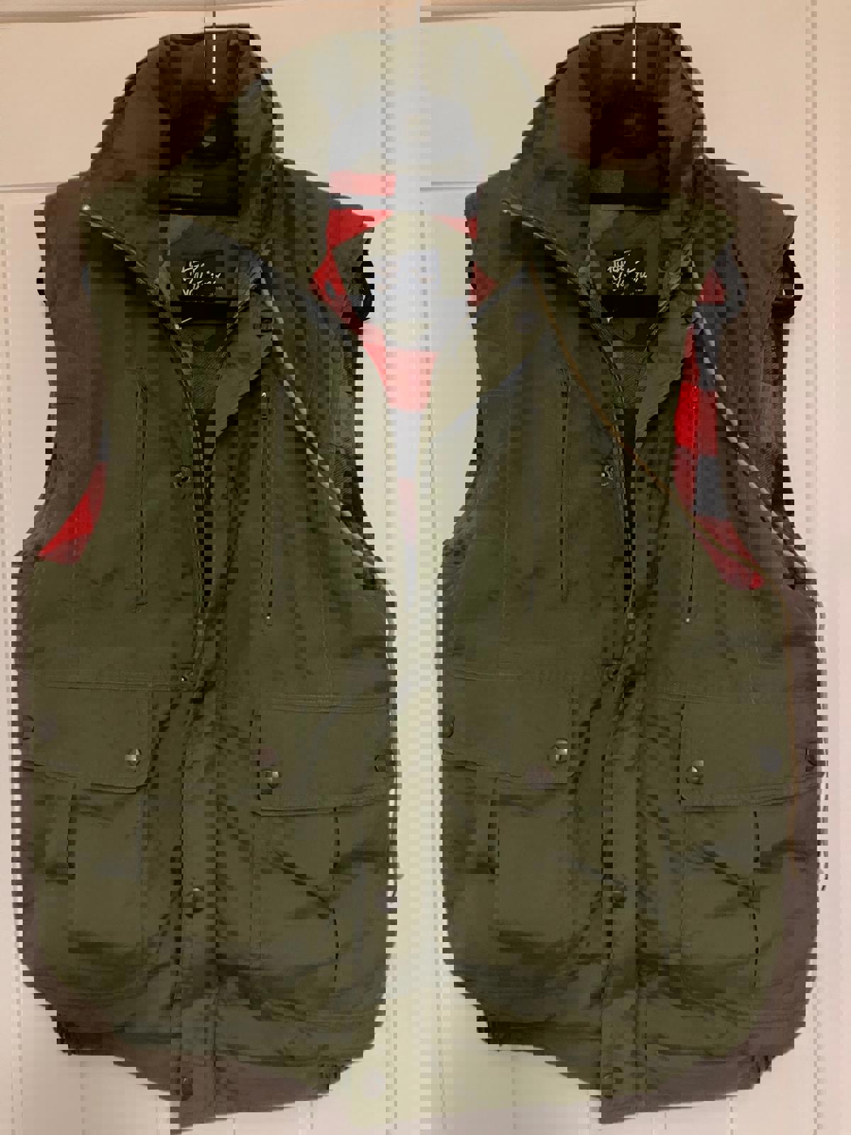 Hugo Valentino Men's Olive Green Utility Vest - Size S
