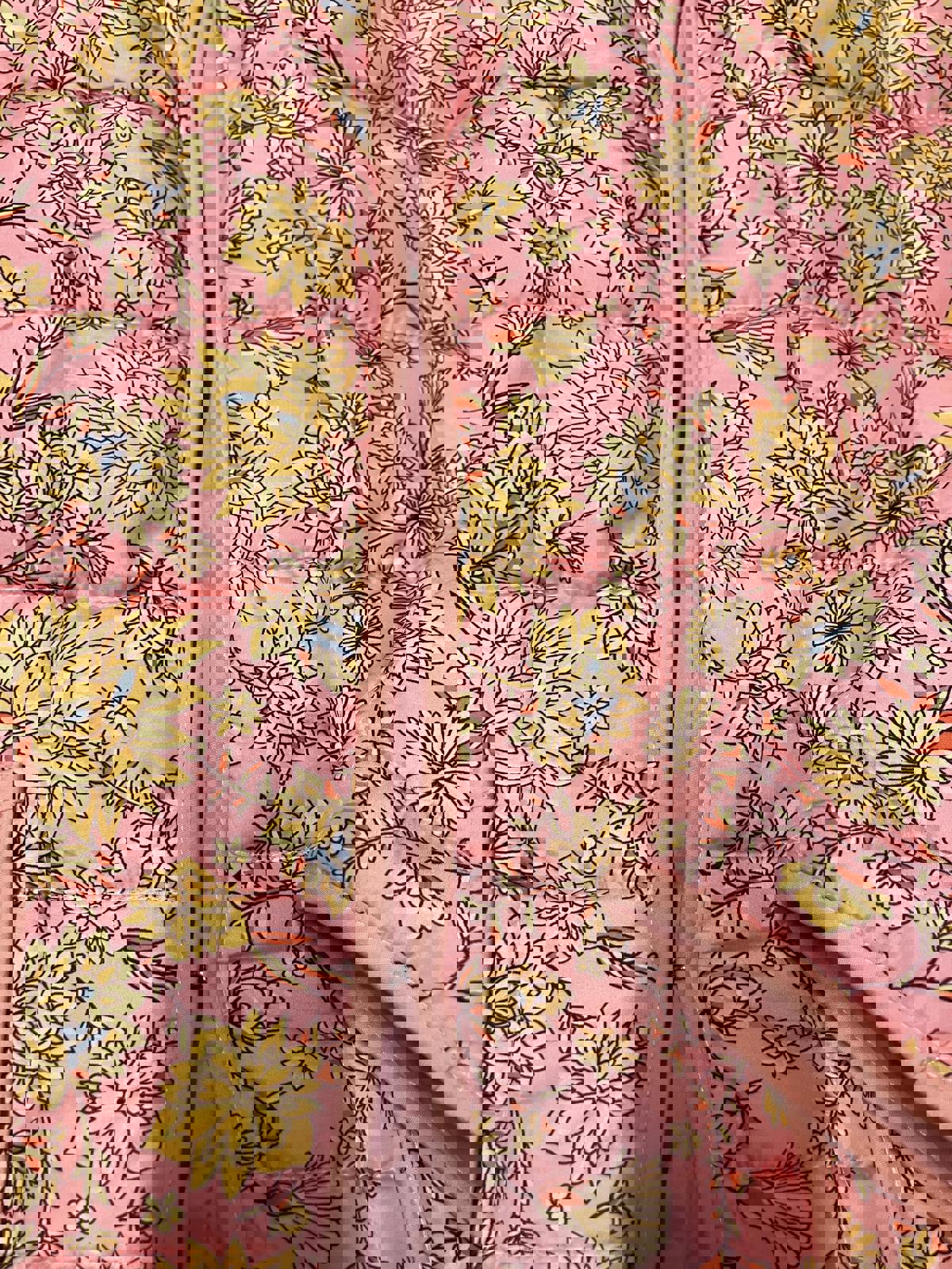 Charming Quilted Floral Jacket - Size L