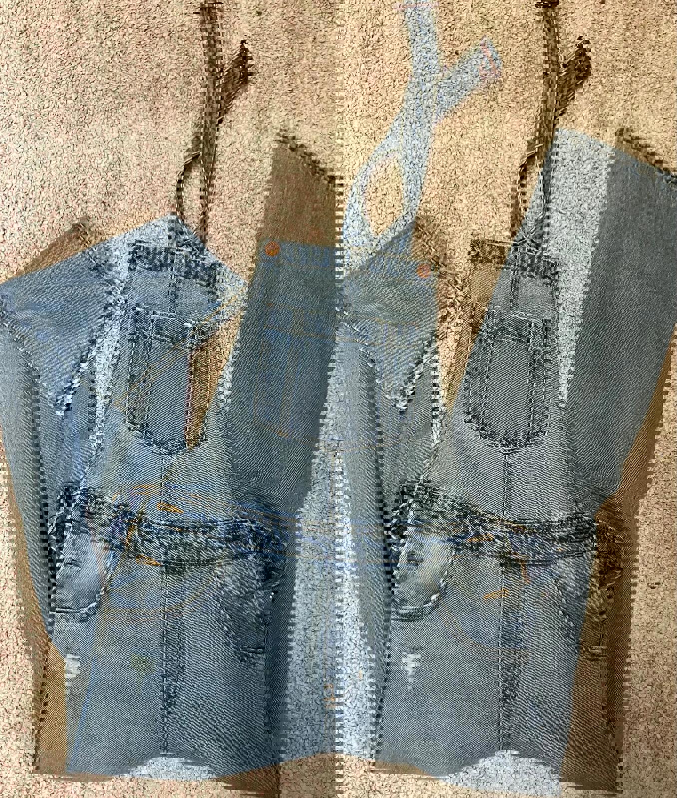 New Look Denim Overalls - Light Wash, Size UK 8 / US 4