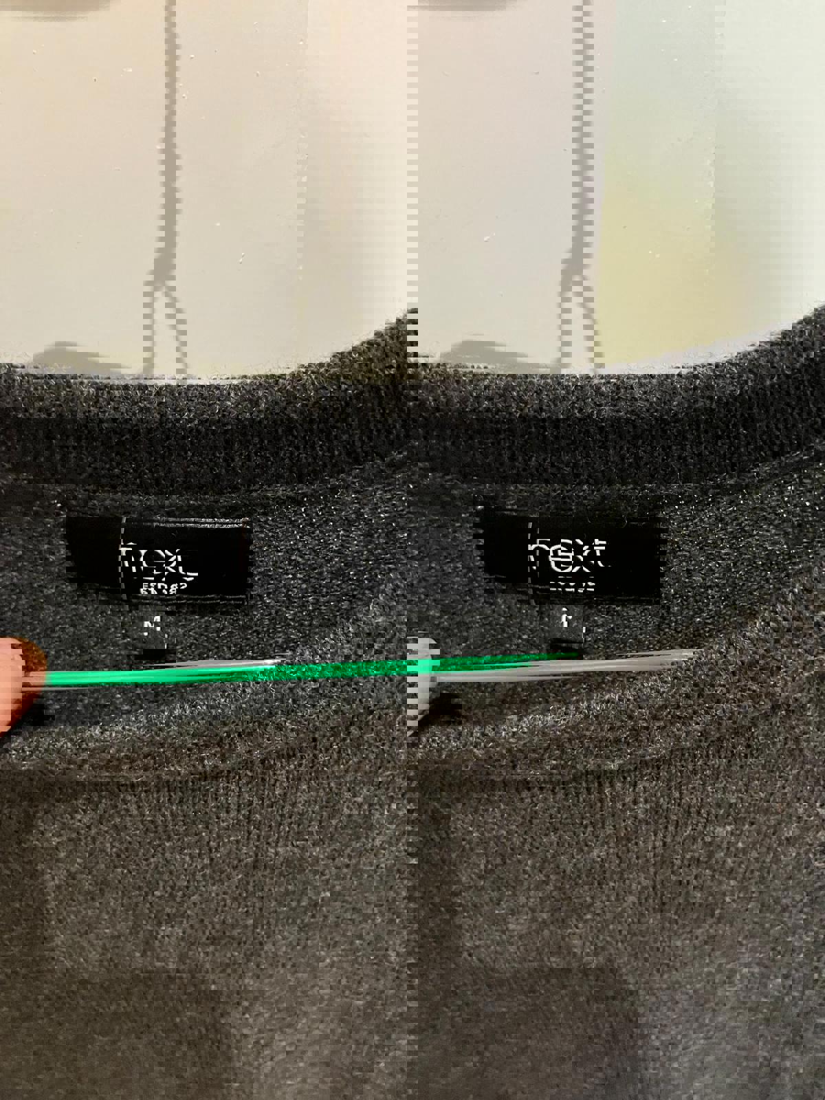 Classic Men's Gray Crew Neck Sweater - Medium