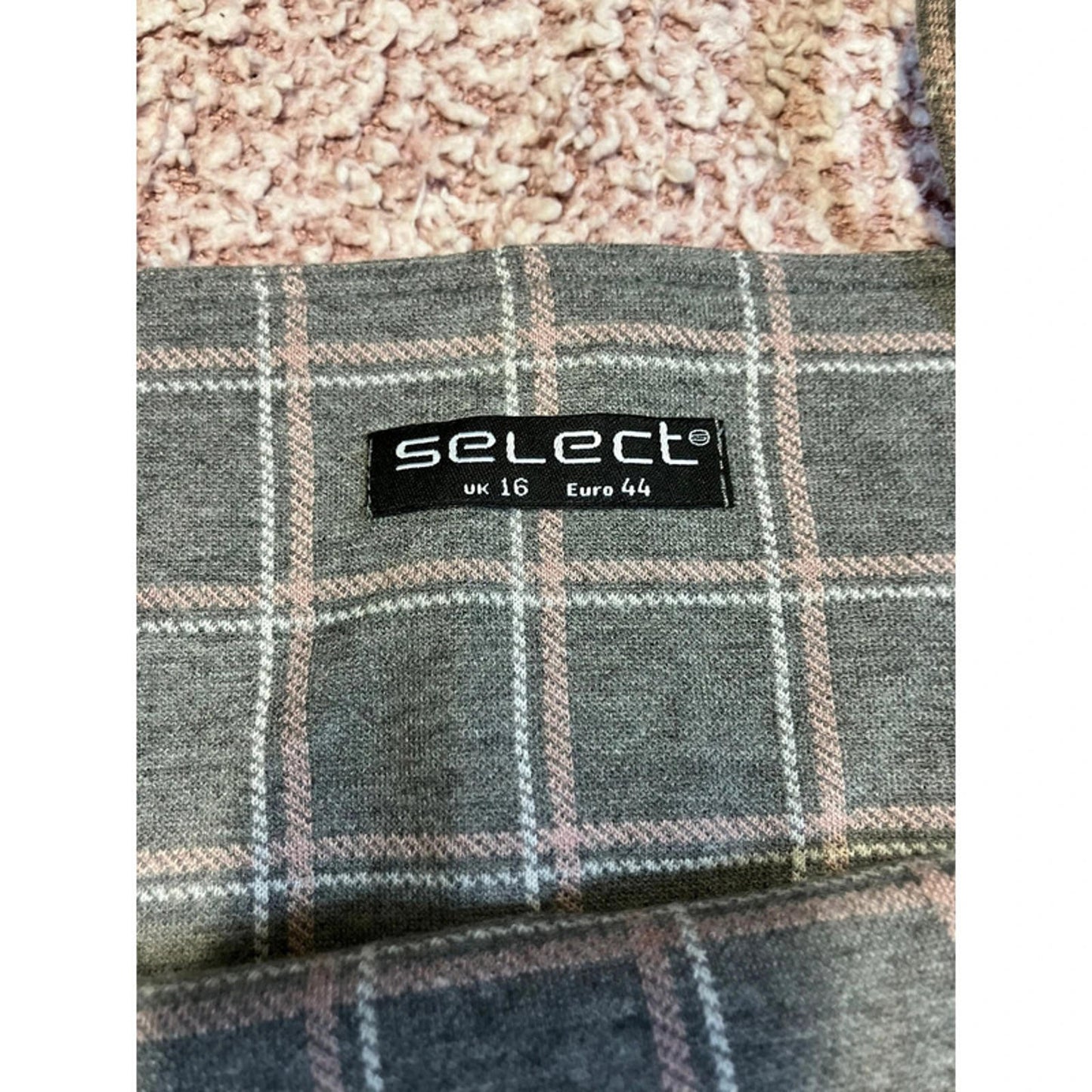 Select Grey Check Pinafore Dress UK 16