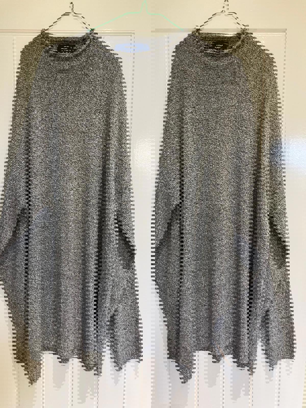 Cozy Moto Knitwear Grey Sweater - Men's Large