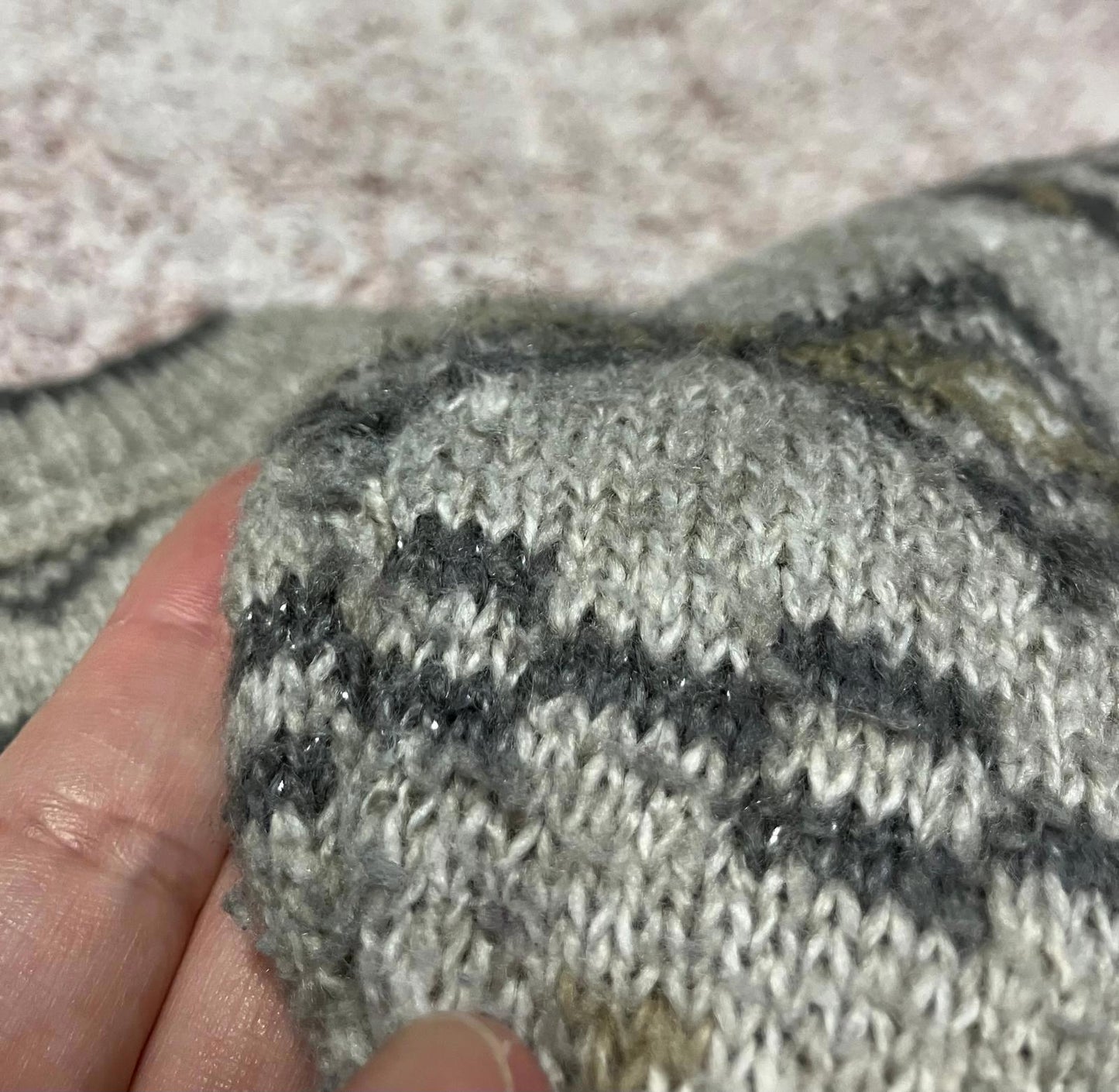 Cozy Fair Isle Pattern Wool Blend Sweater