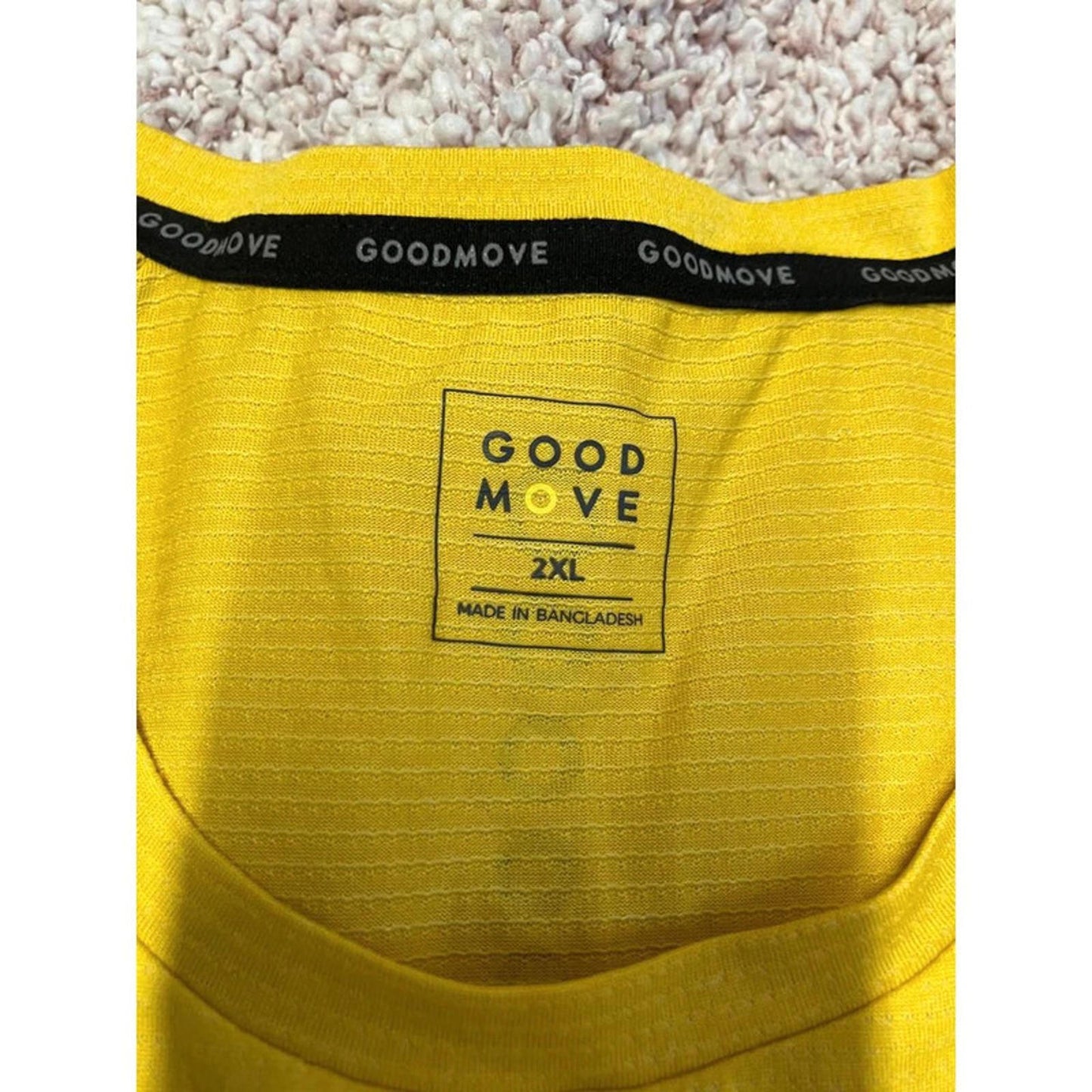 Men’s sports t-shirt by Goodmove in bright yellow.
