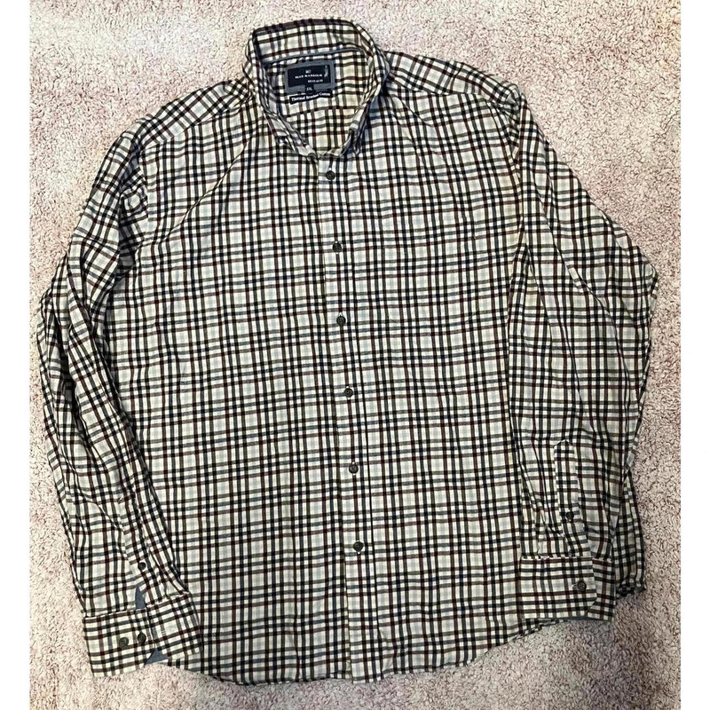 Men’s long sleeve check shirt by Blue Harbour (M&S).