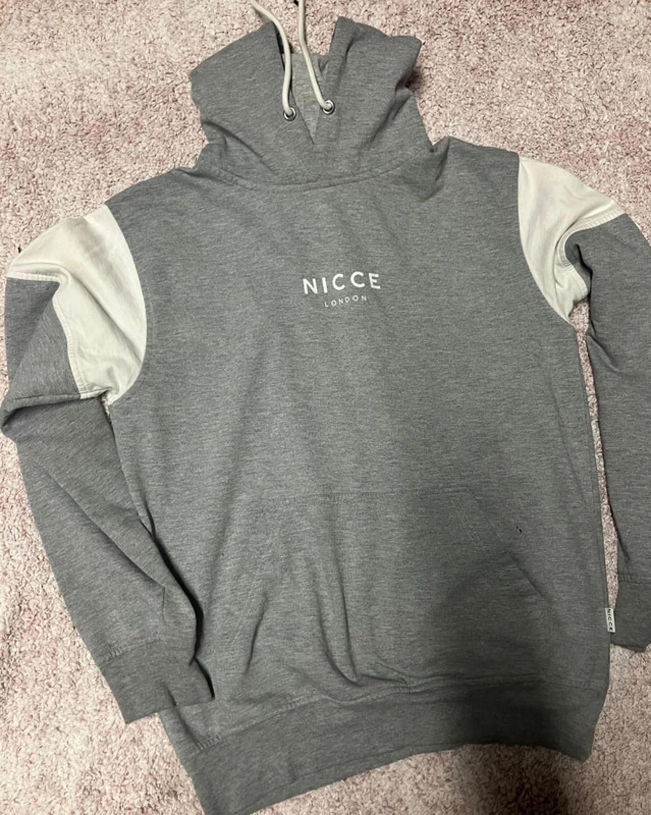 NICCE London Grey Hoodie with White Panels (M)