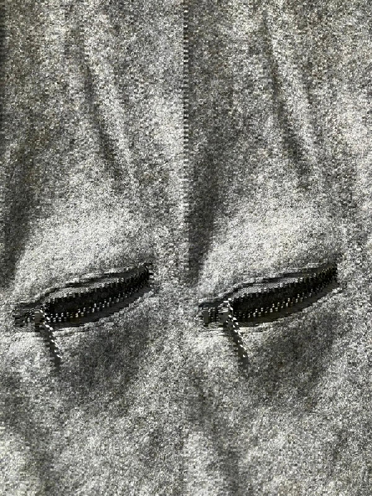 Lovely Grey Wool Blend Women's Jacket with Stylish Zip Detail