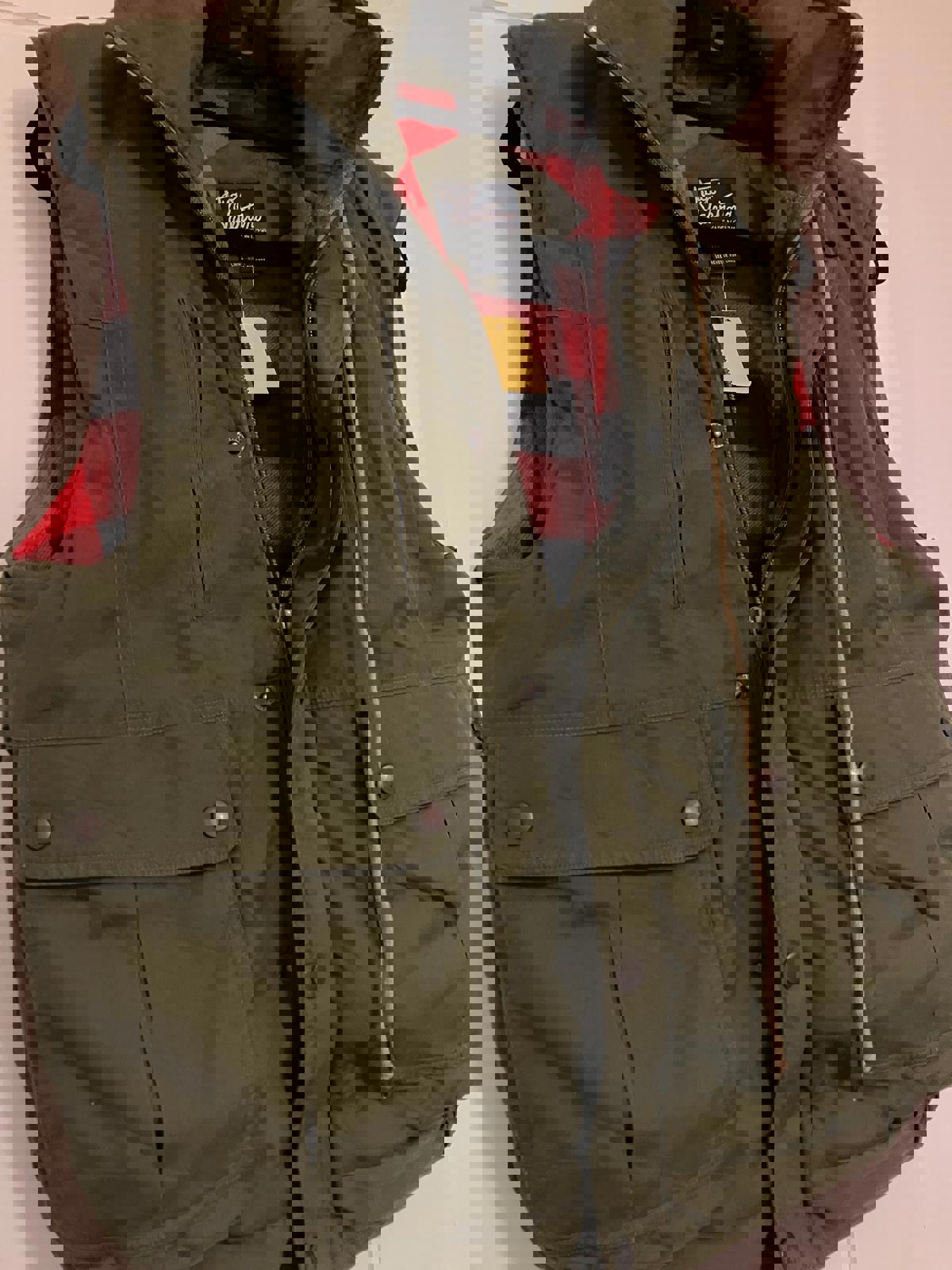 Hugo Valentino Men's Olive Green Utility Vest - Size S