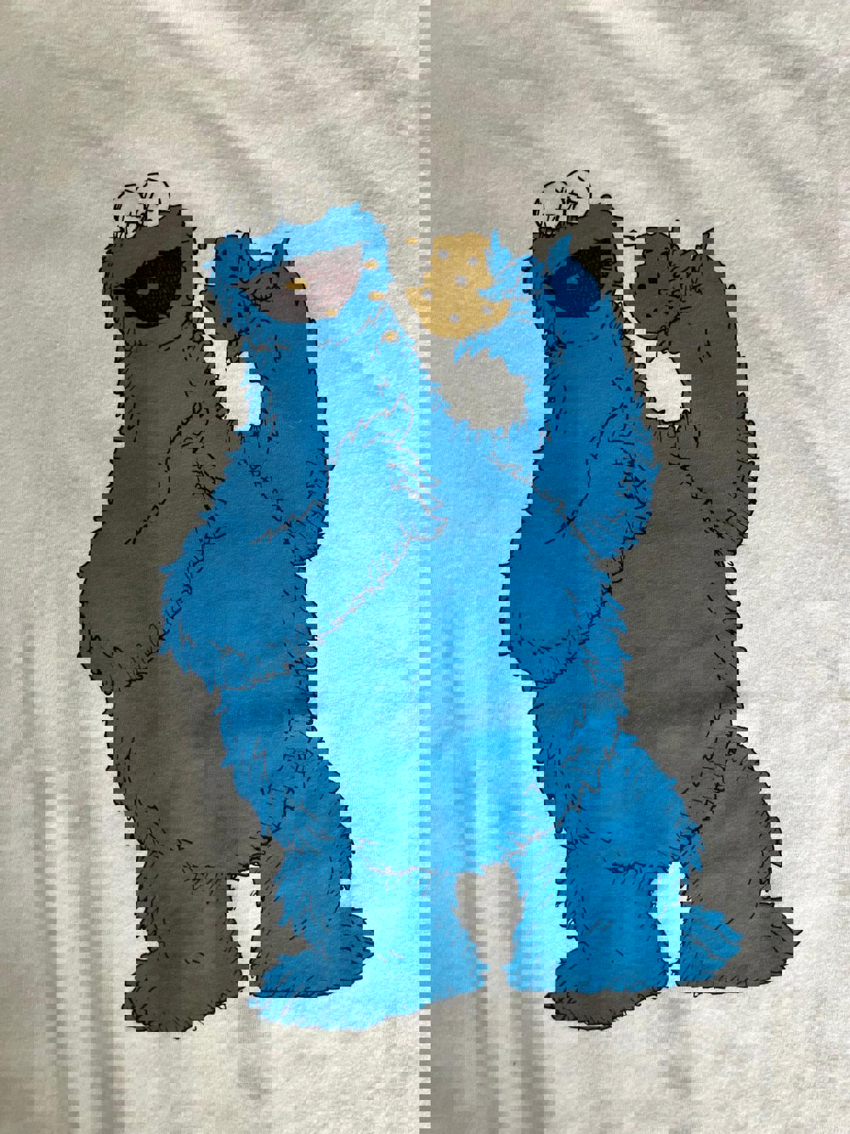 Uniqlo KAWS Sesame Street Cookie Monster Graphic T-Shirt