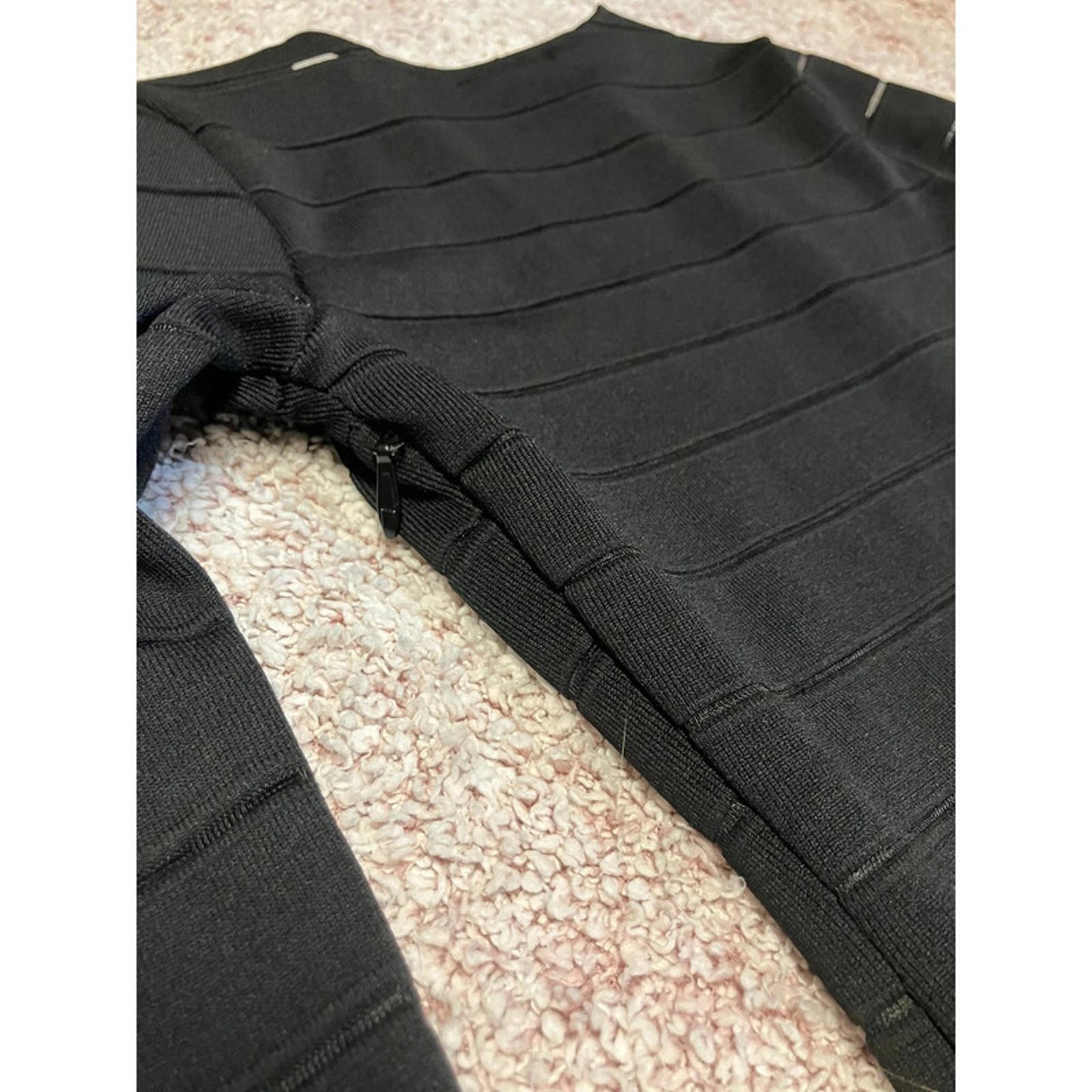 Topshop Black Long Sleeve Bodycon Dress UK 6