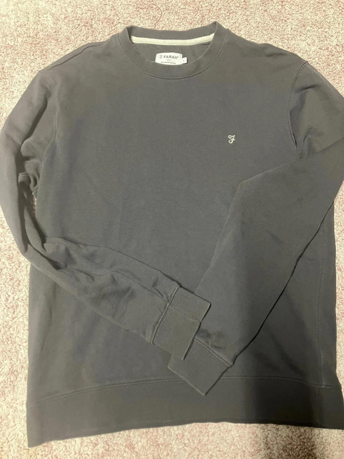 Farah Dark Grey Organic Cotton Sweatshirt L