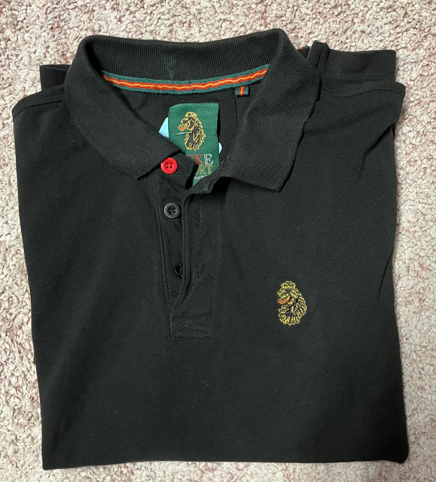 Luke Sport Black Polo Shirt Medium