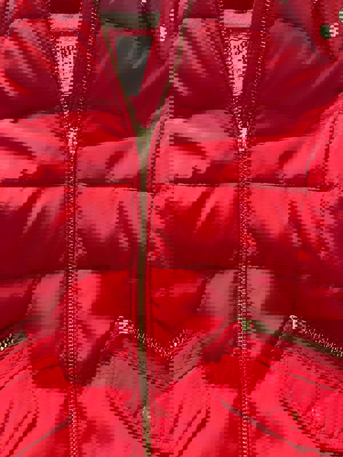 Lovely Red Kids' Puffer Coat with Cozy Sherpa Lining