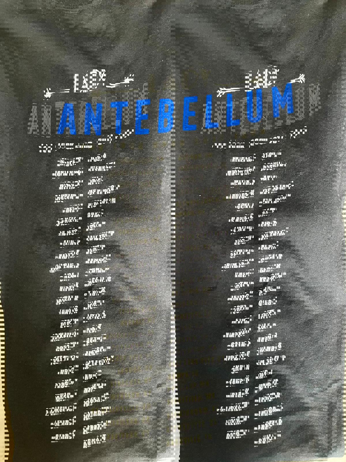 Lady Antebellum Tour T-Shirt Black Size 2XL