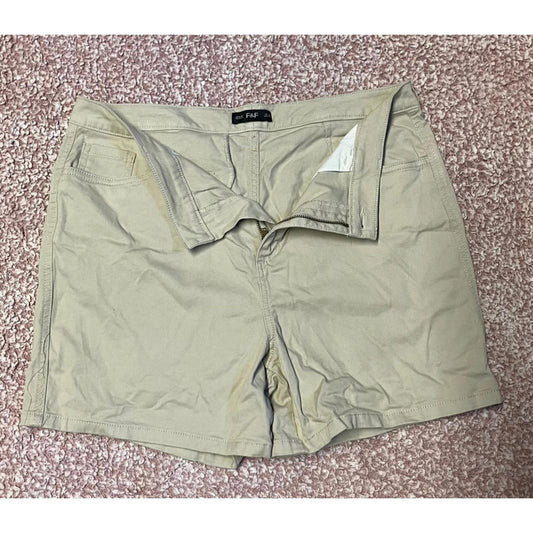 F&F Beige Chino Shorts UK 14
