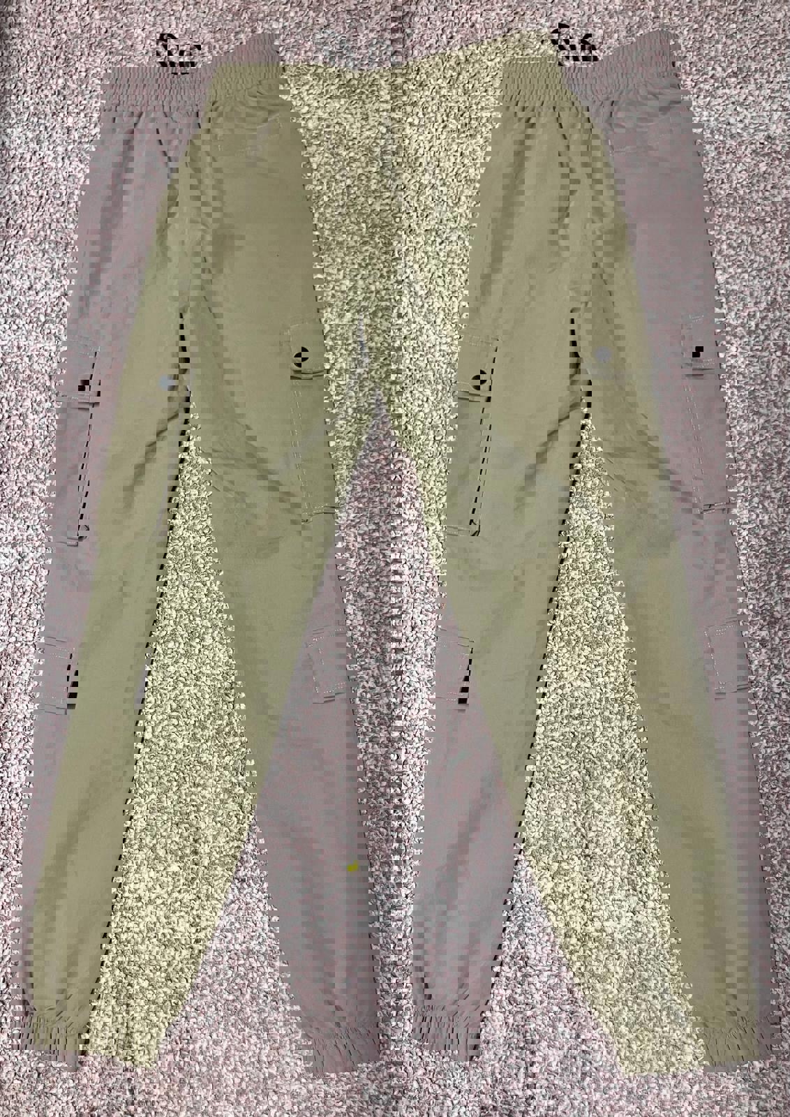 Men's Beige Cargo Pants with Los Angeles Print