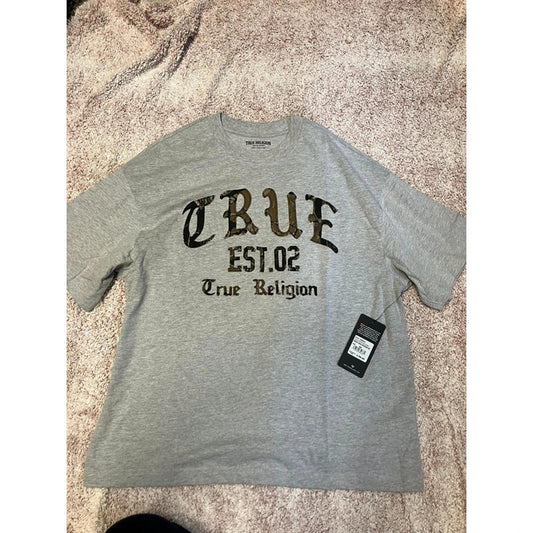 True Religion Grey Logo T-Shirt XS – New with Tags