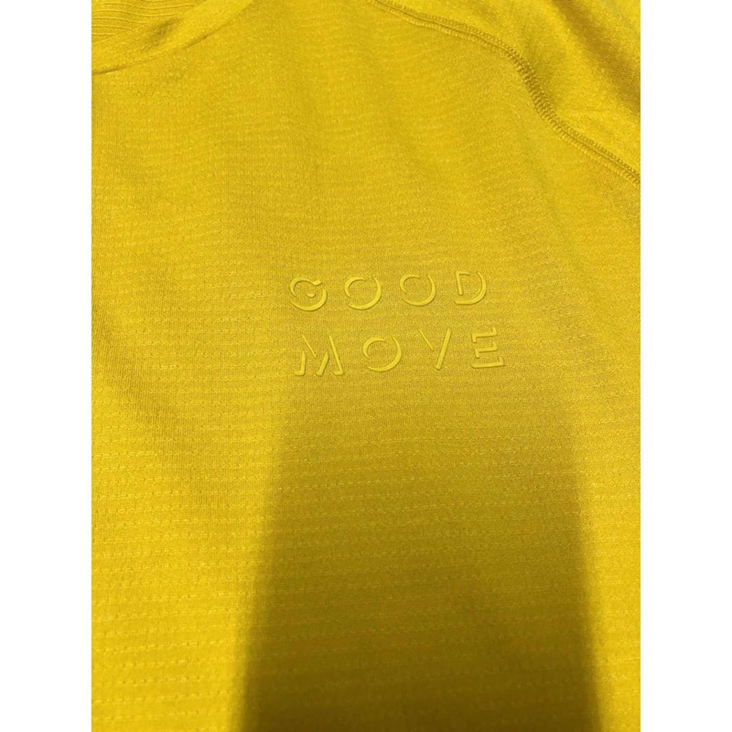 Men’s sports t-shirt by Goodmove in bright yellow.