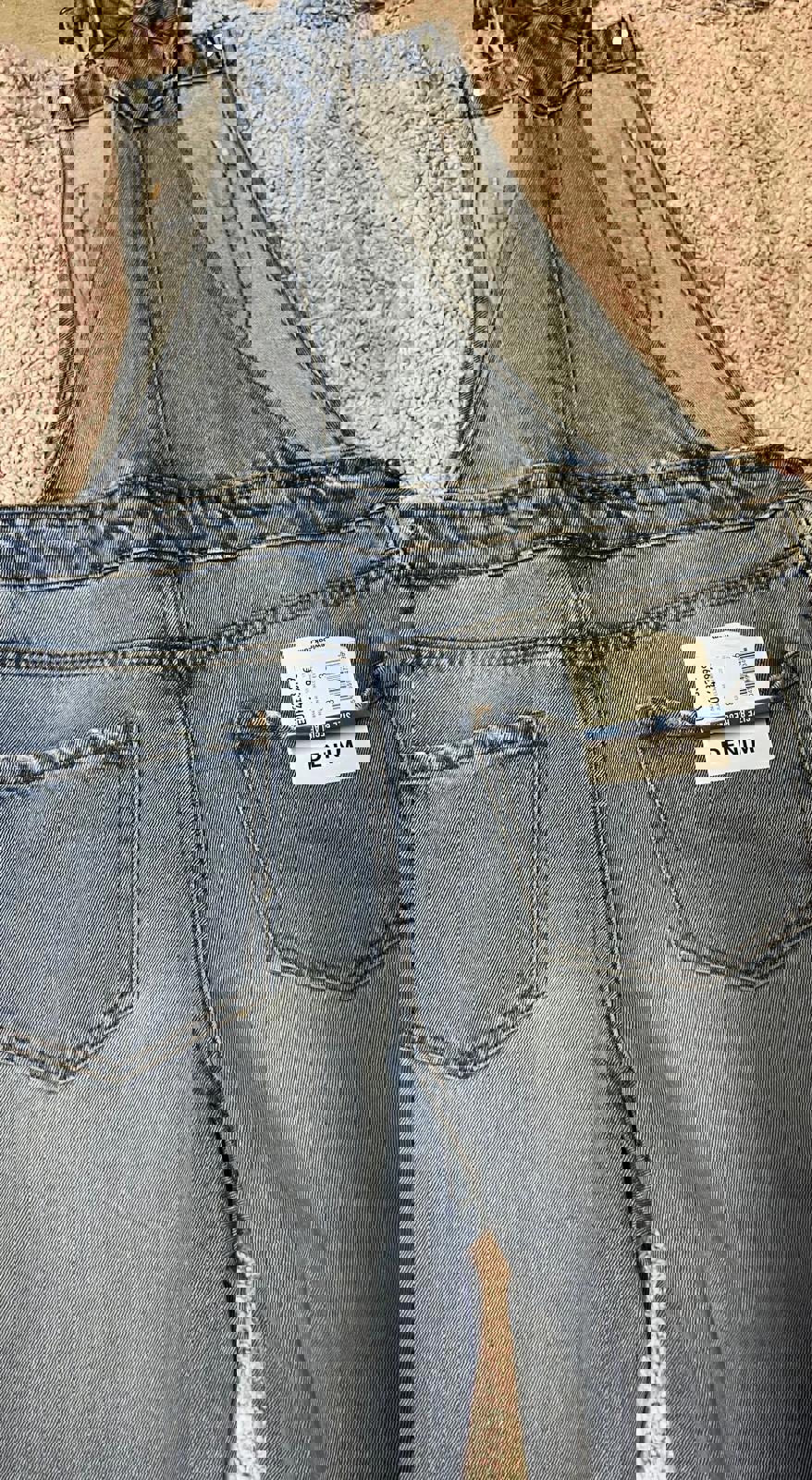 New Look Denim Overalls - Light Wash, Size UK 8 / US 4