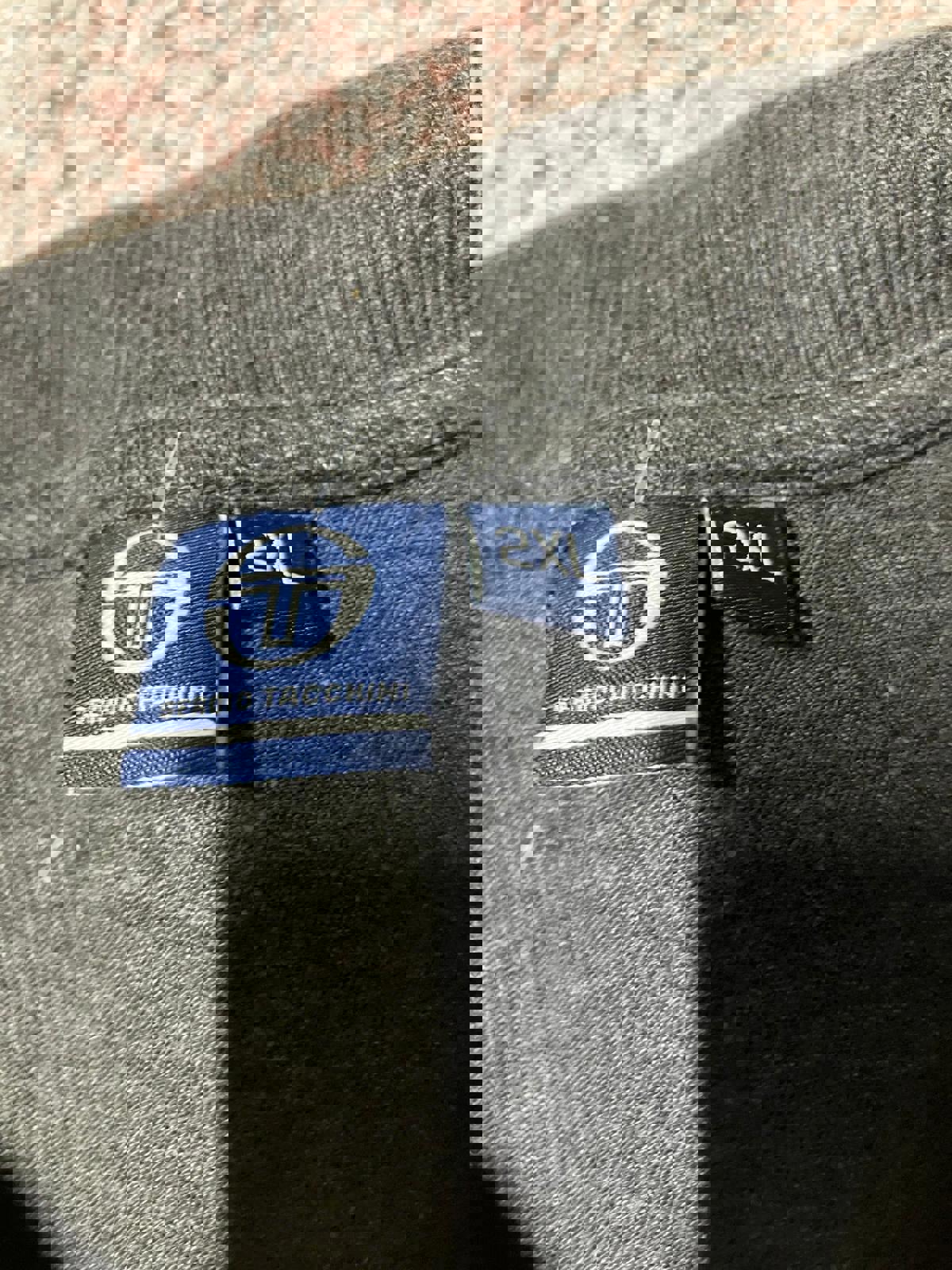 Sergio Tacchini Men's Dark Gray Polo Shirt Size 2XL