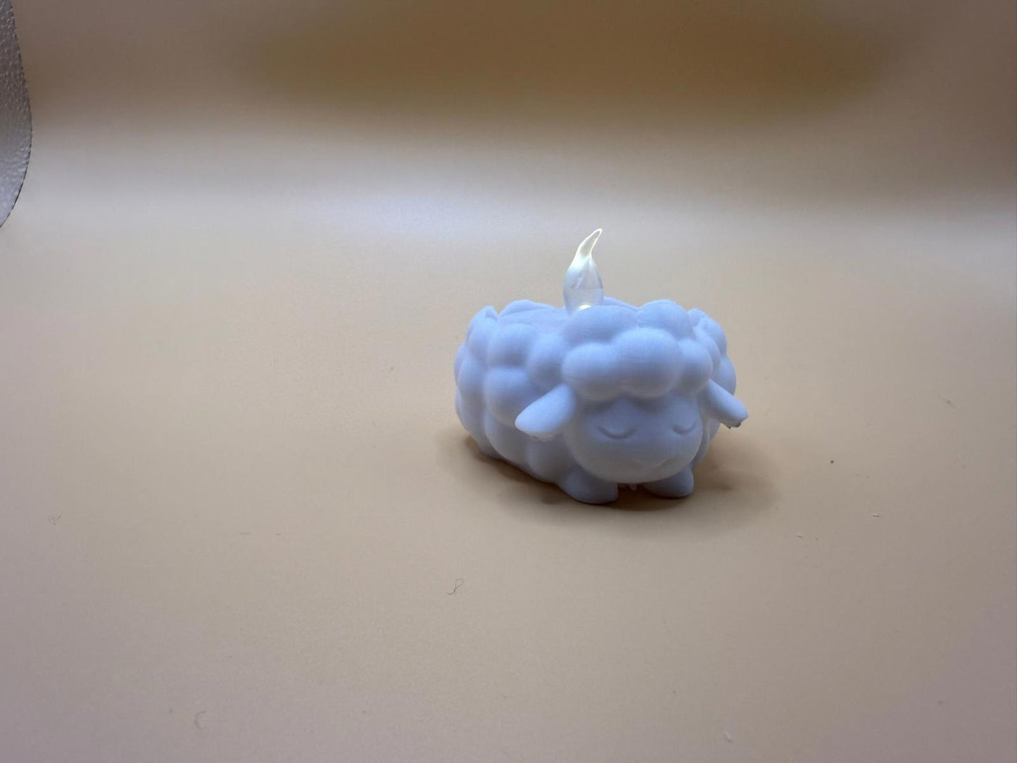 Adorable Sheep Shaped Candle - Soft Blue