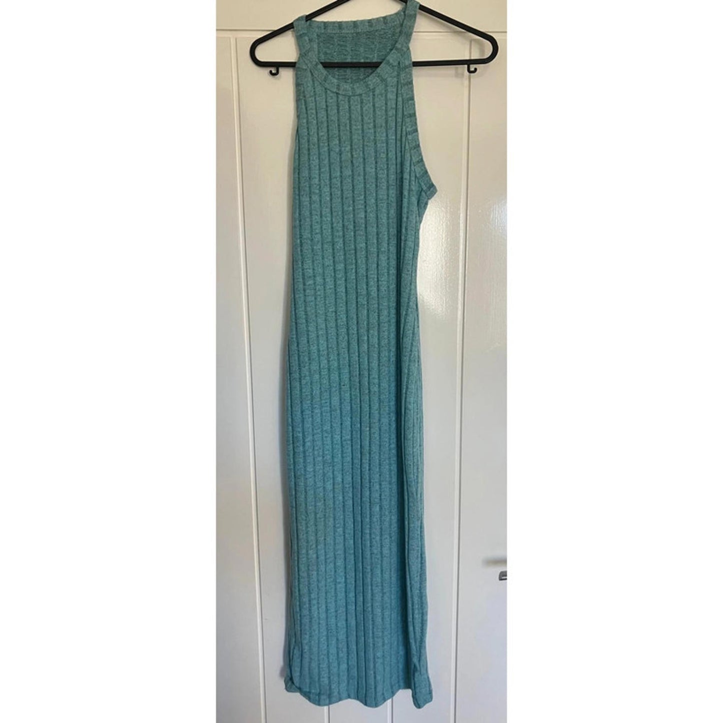SHEIN Teal Ribbed Maxi Dress – UK 8 / Small