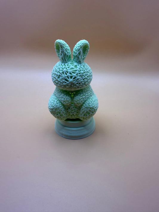 Intricate 3D Printed Bunny Miniature Toy tea light , night light