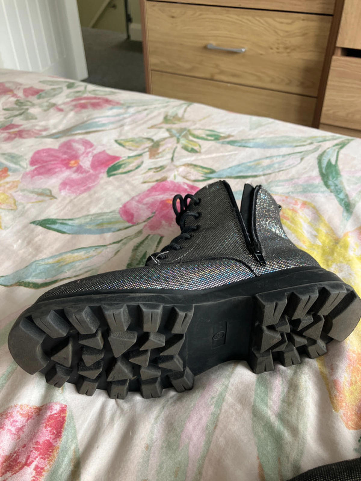 Sparkly “dm” style boots