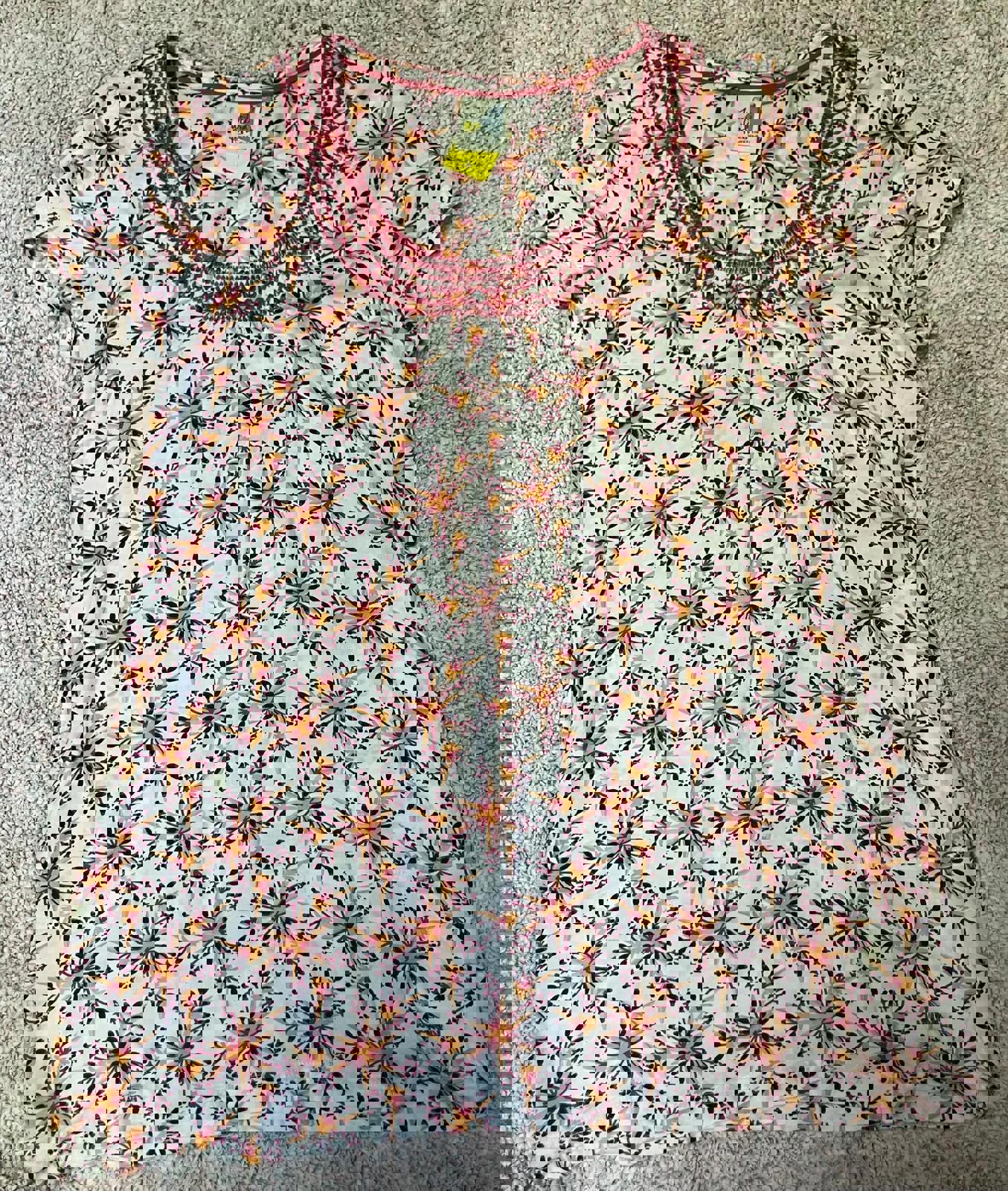Weird Fish Women's Short Sleeve Floral Top - Size 12