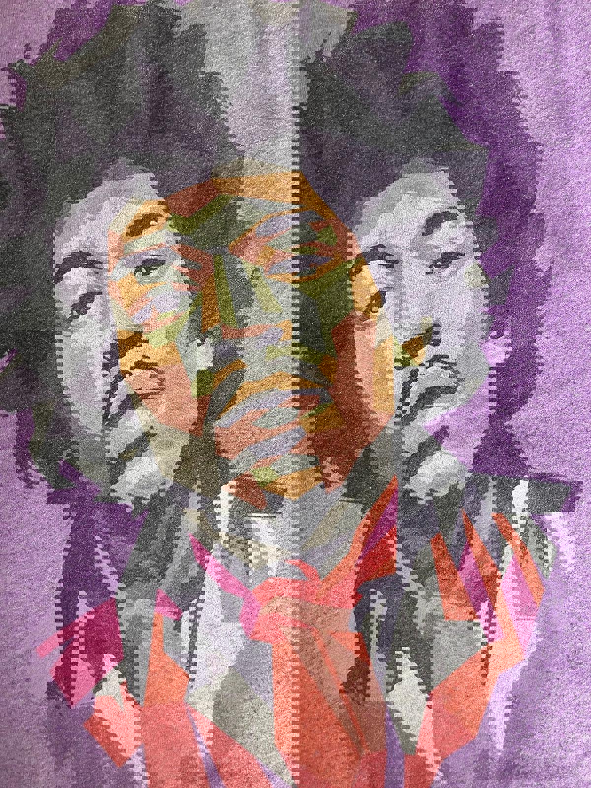 Karl Ferris Collection Purple Graphic T-Shirt