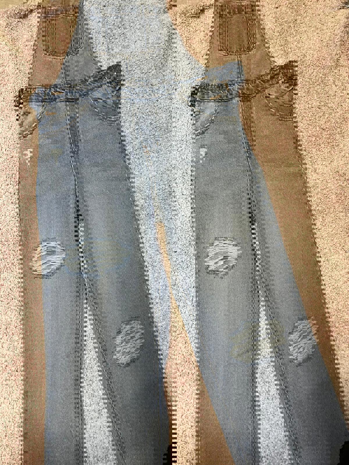 New Look Denim Overalls - Light Wash, Size UK 8 / US 4