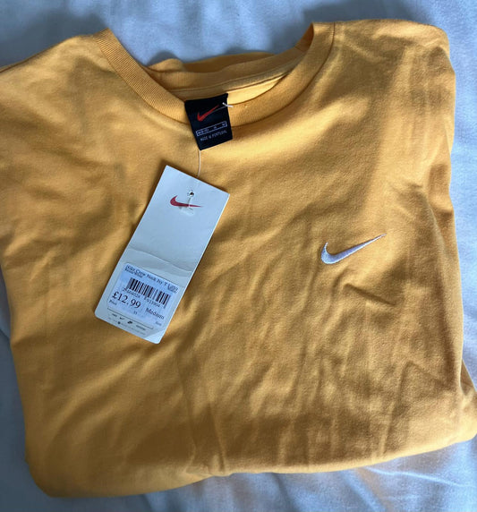 Nike Men's Crew Neck T-Shirt Medium Yellow